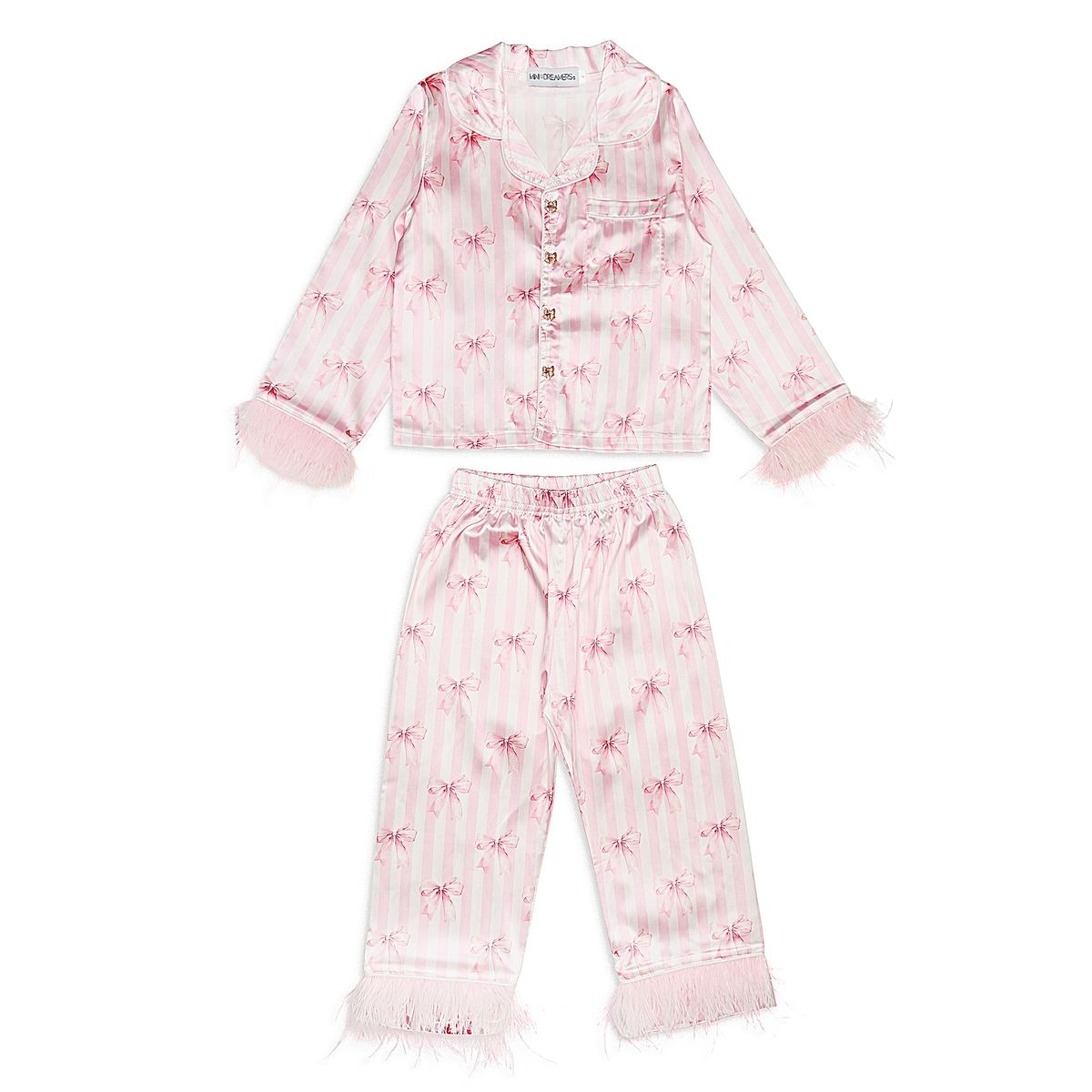 BOWS SILKY SET W/ FEATHERS - MINI DREAMERS - SET