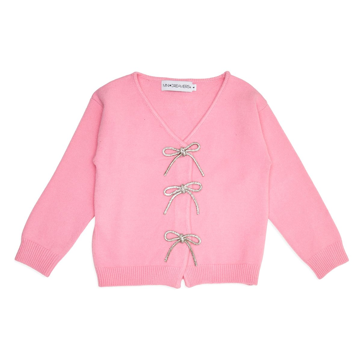 SHAYLEE CRYSTAL BOWS CARDIGAN