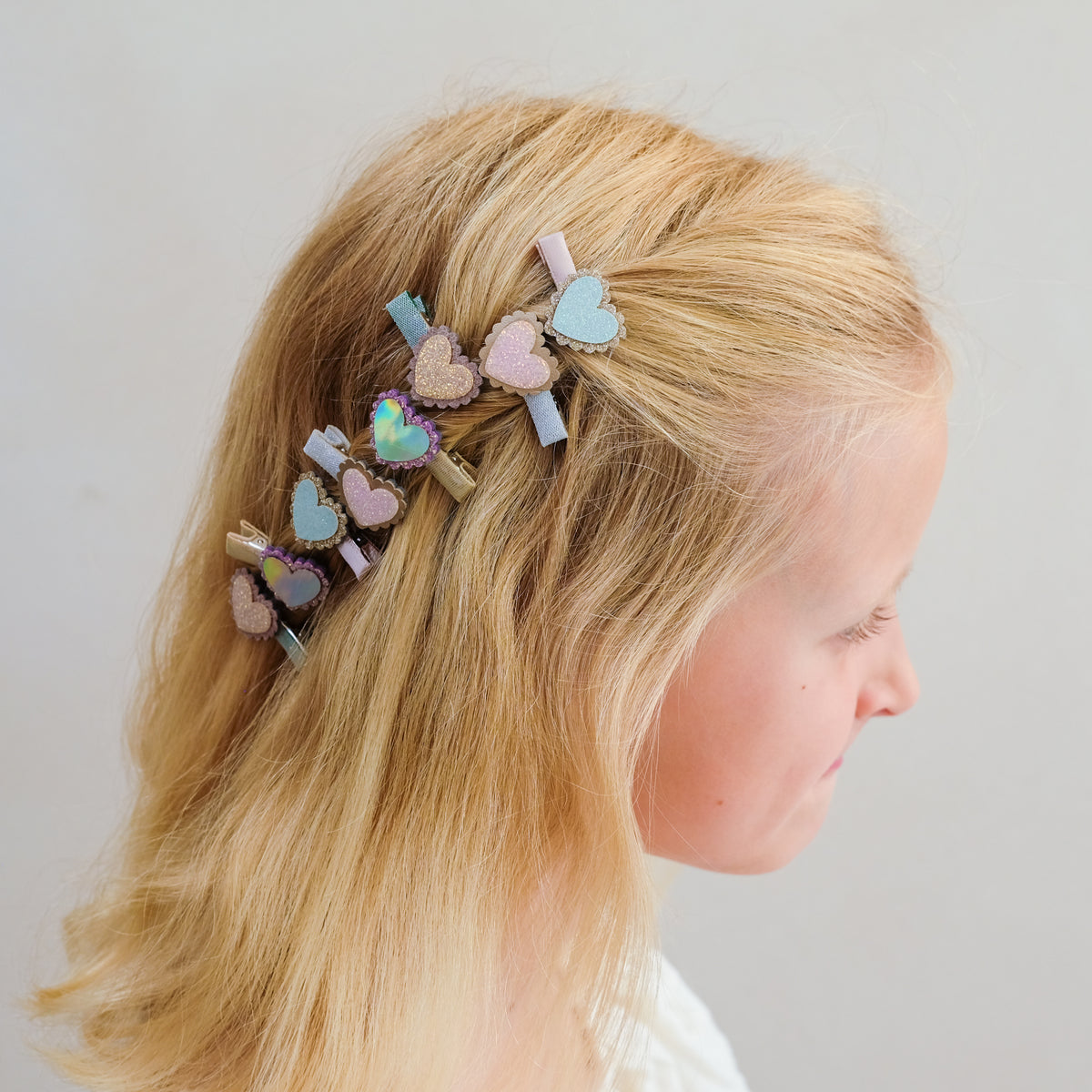 MINI SCALLOPED HEART CLIPS SET OF 4 (PREORDER)