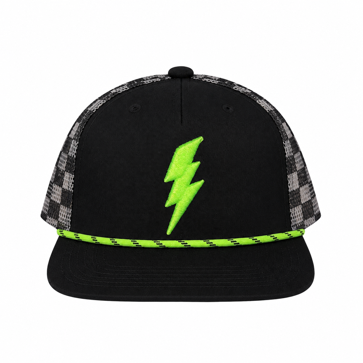 SUPERCHARGED CHECKERED TRUCKER HAT