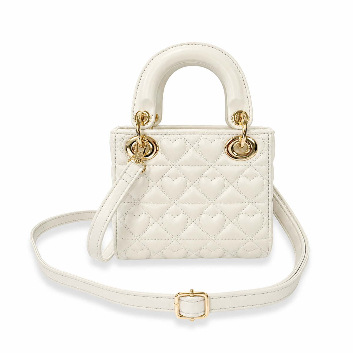 HEART QUILTED PURSE