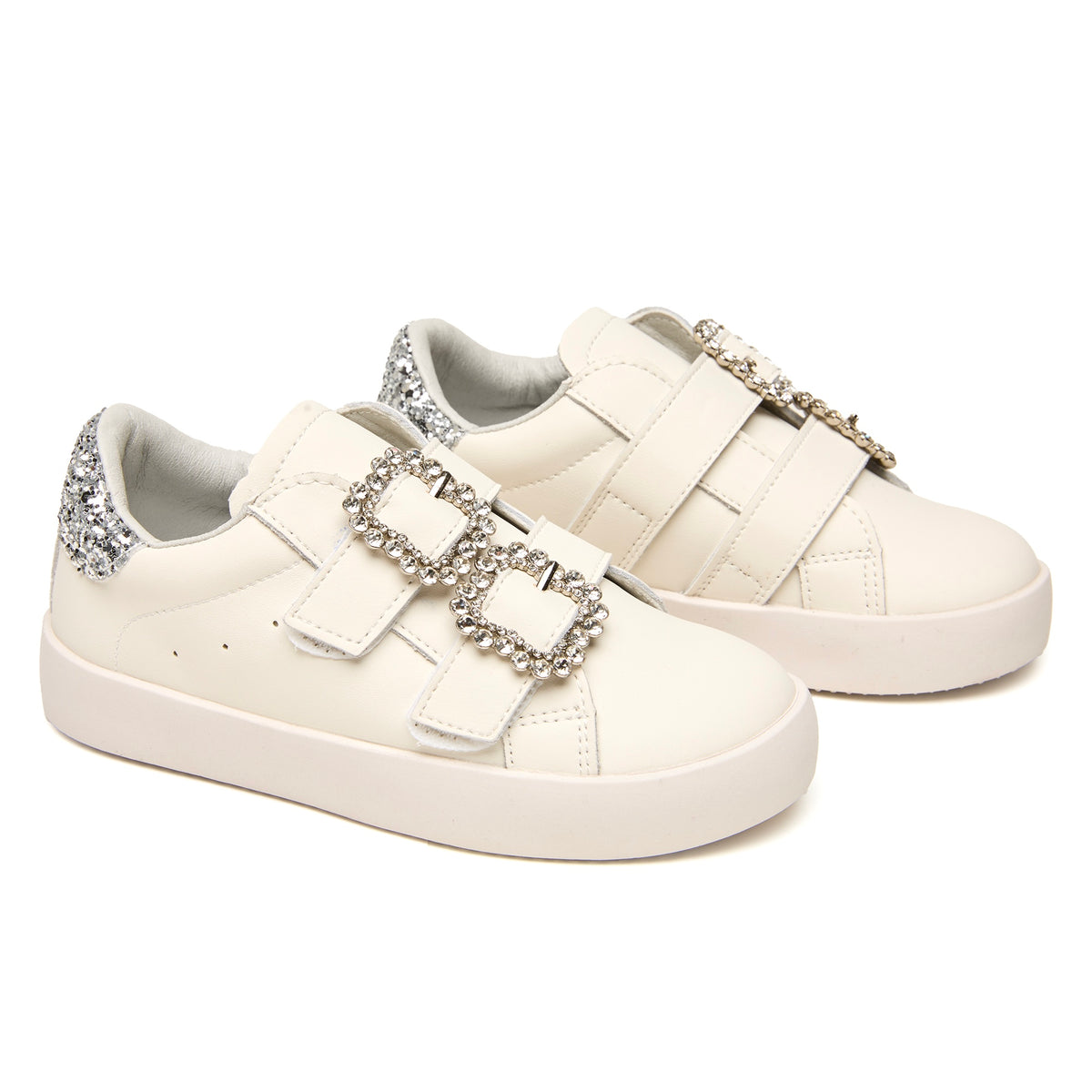 CHER CRYSTAL BUCKLE STRAPS SNEAKERS
