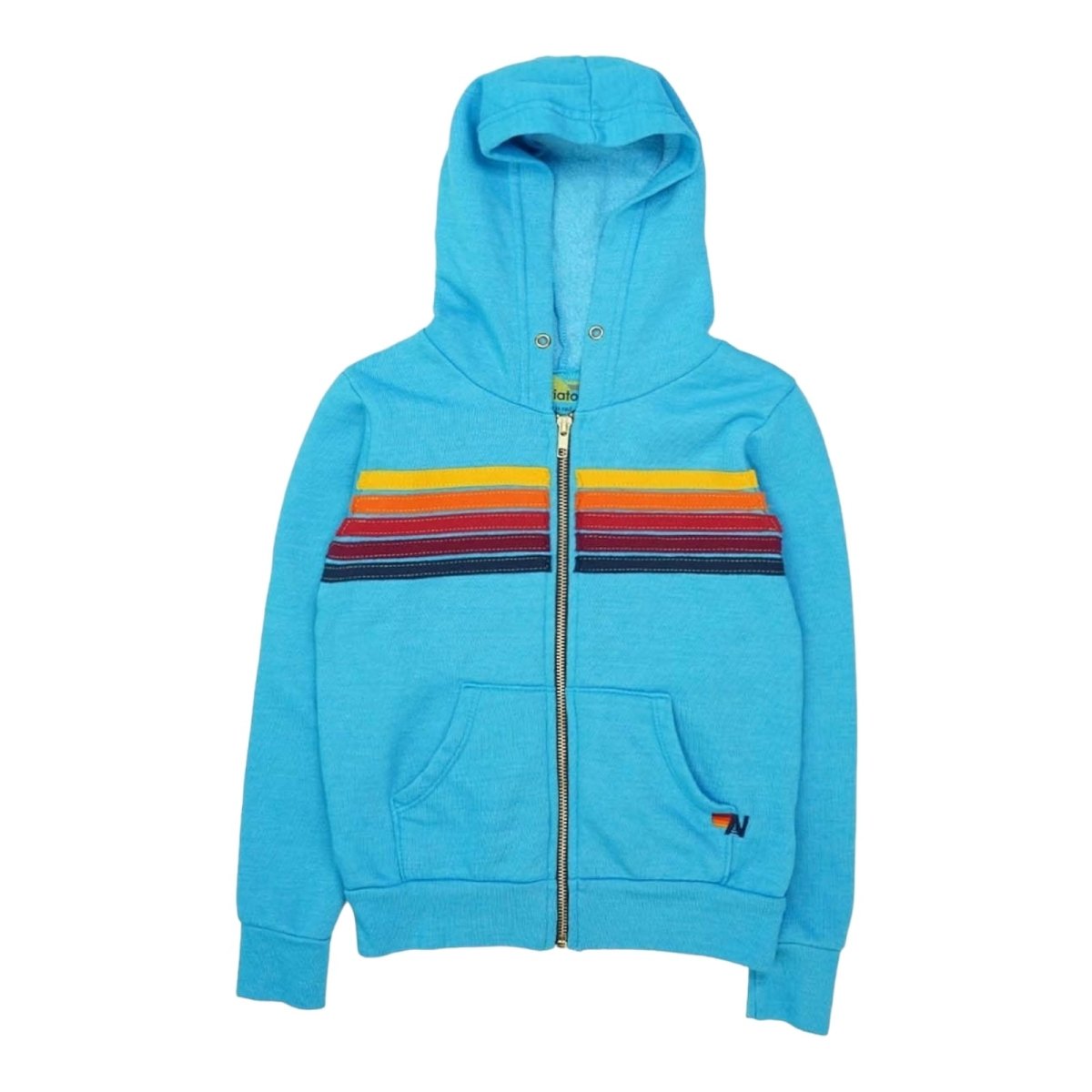 Stripe Neon Zip Up Hoodie Aviator Nation Kids - Main Image