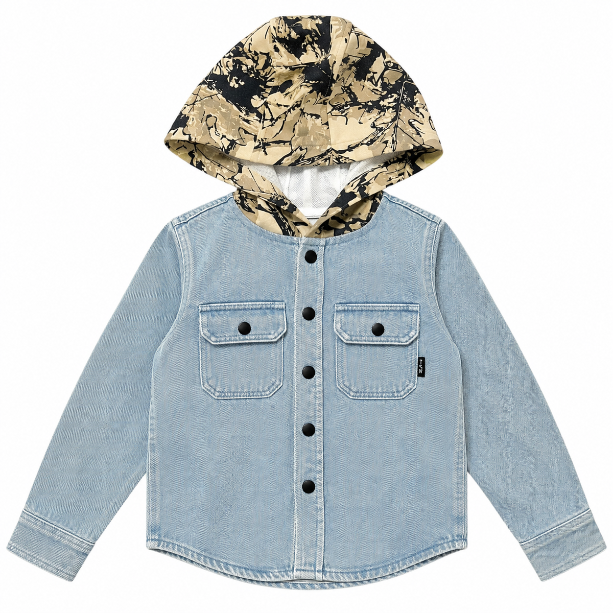 WOODSMAN CORDUROY CAMO HOODED SHACKET