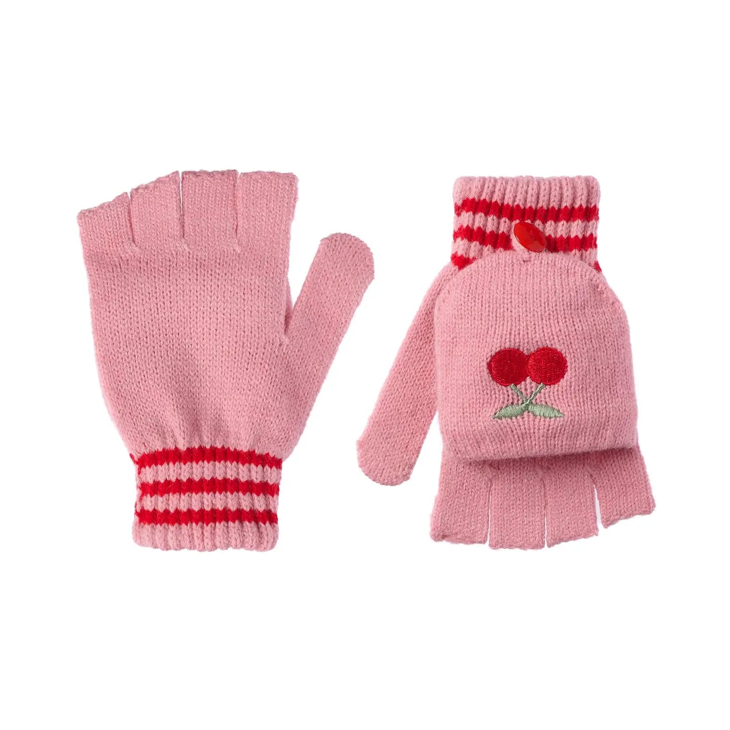 CHEERFUL CHERRY KNITTED GLOVES (PREORDER) (Copy)