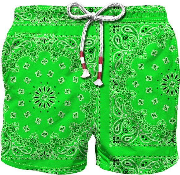 NEON BANDANA SWIM TRUNKS (PREORDER)