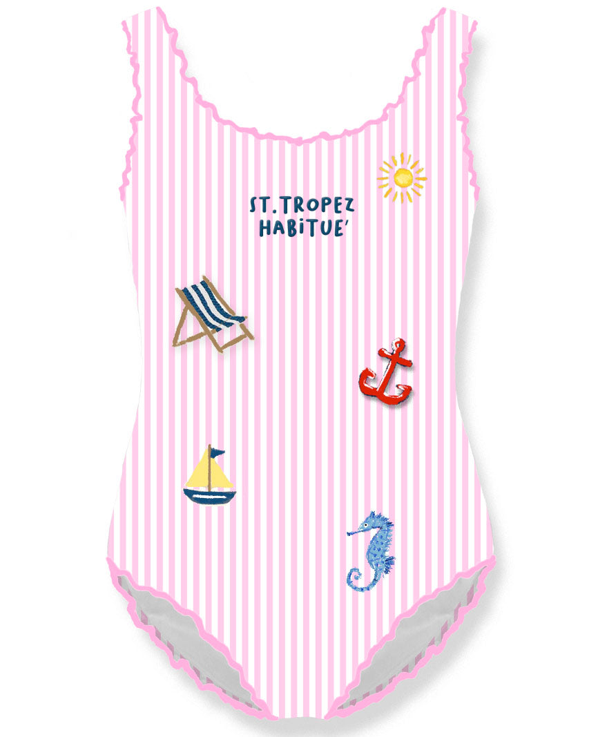 ST TROPEZ STRIPE ONE PIECE SWIMSUIT (PREORDER)