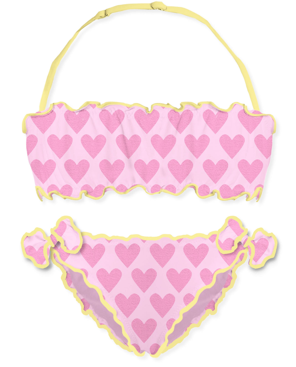 HEART EMBOSSED EMY TWO PIECE BIKINI (PREORDER)