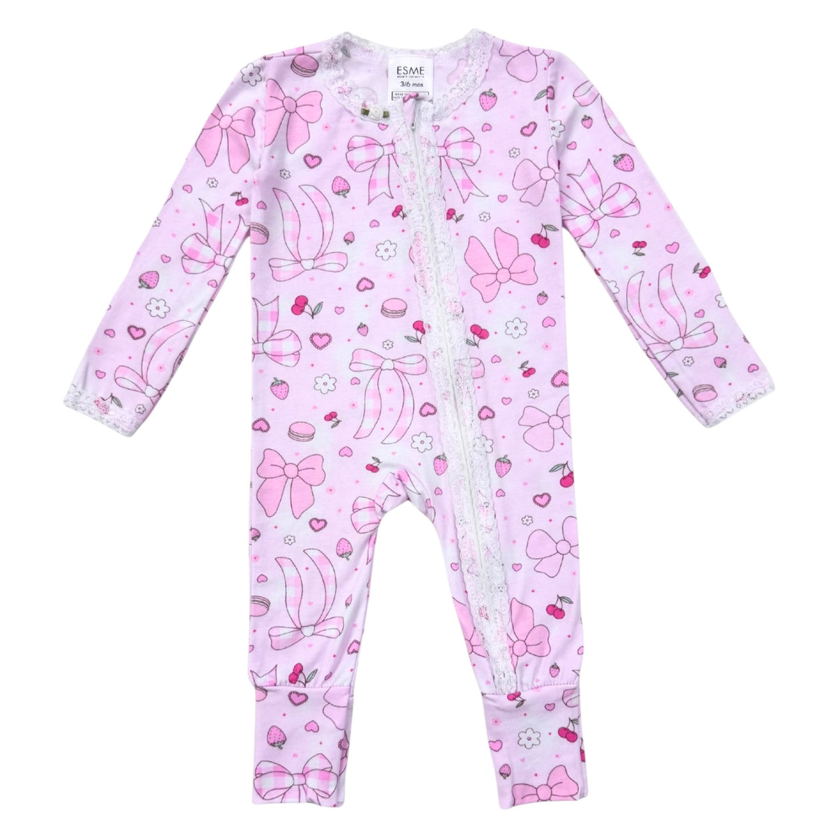SUMMER BOWS ZIP FOOTIE (PREORDER)