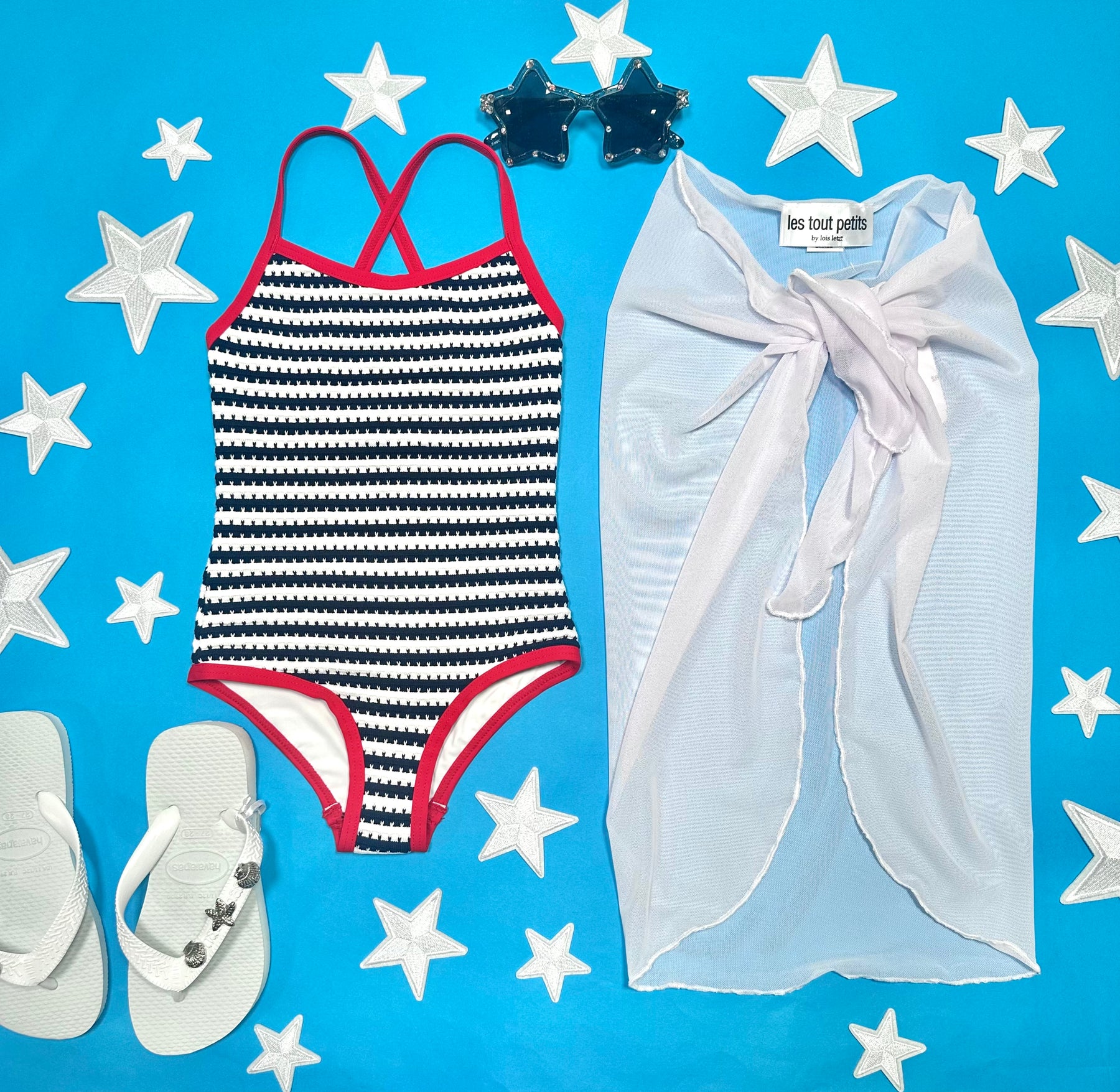 LITTLE JULIA STRIPE ONE PIECE SWIMSUIT - ONE PIECE SWIMSUIT
