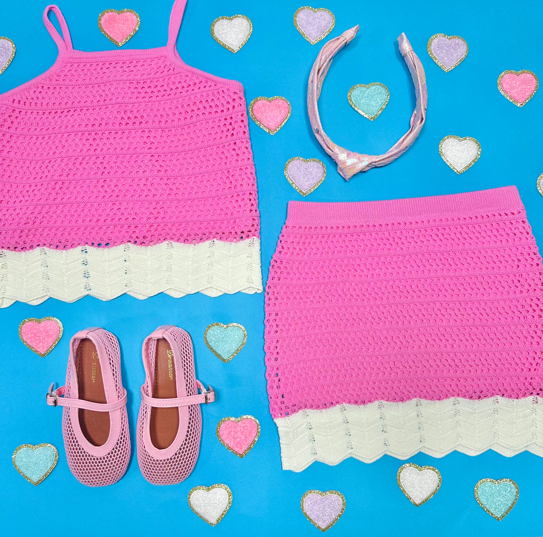 KENNEDY CROCHET COVER UP TOP AND SKIRT SET