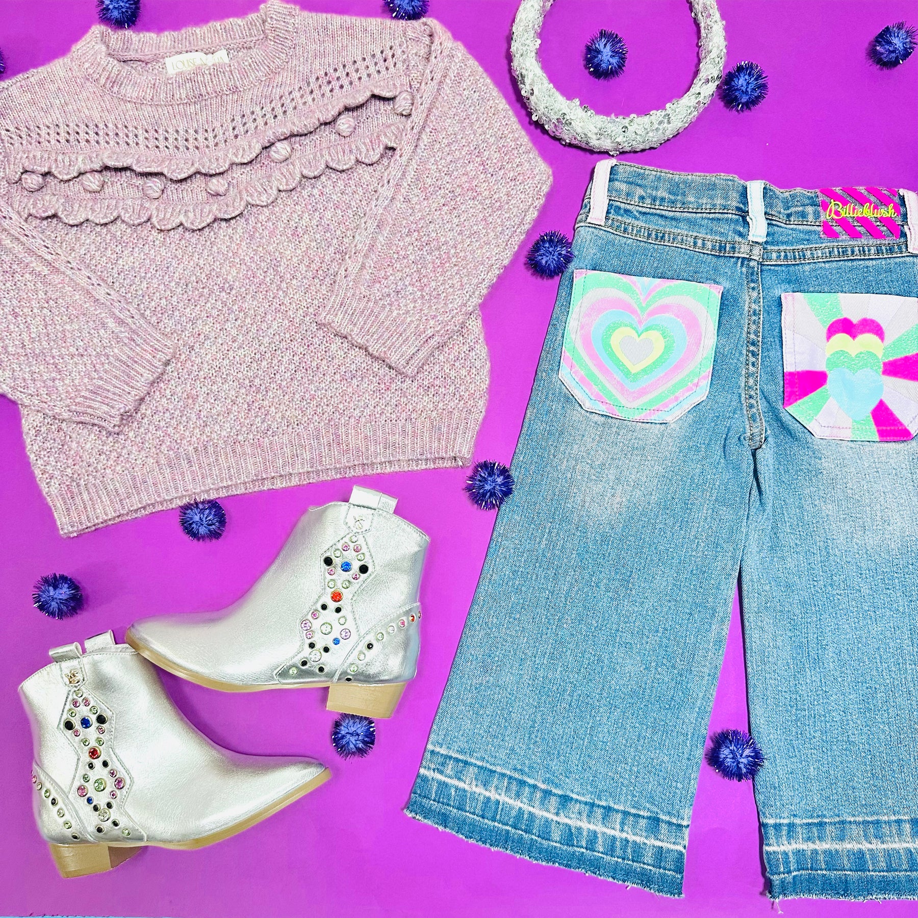 RAINBOW POCKET DENIM PANTS