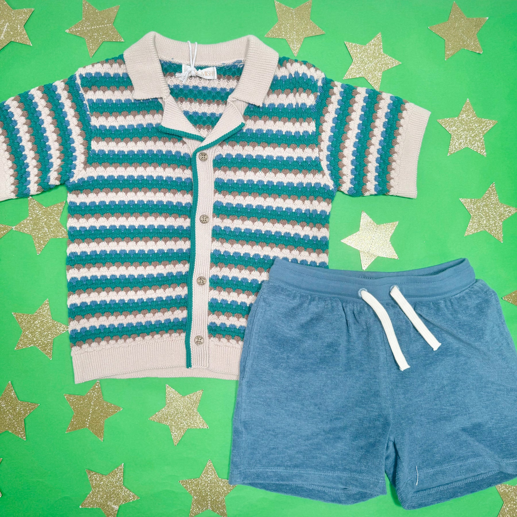 JIVAN TERRY BERMUDA SHORTS - SHORTS
