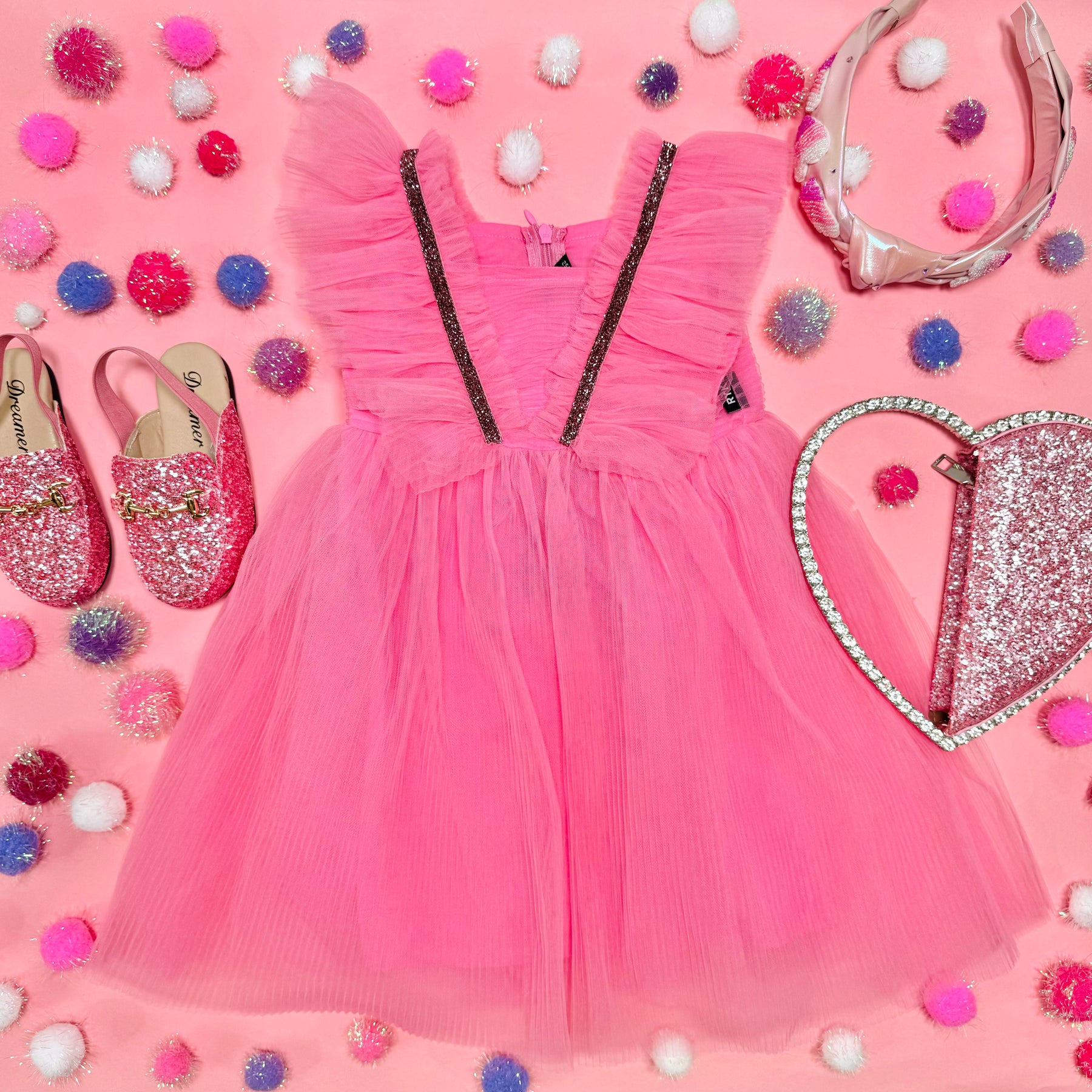BUTTERFLY TULLE DRESS
