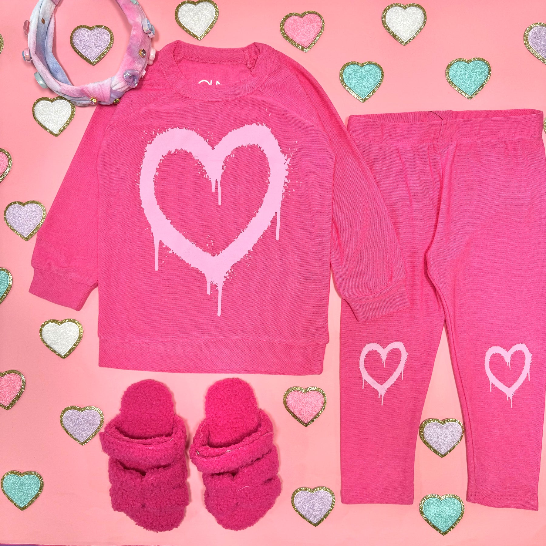 GRAFFITI HEART LEGGINGS - LEGGINGS