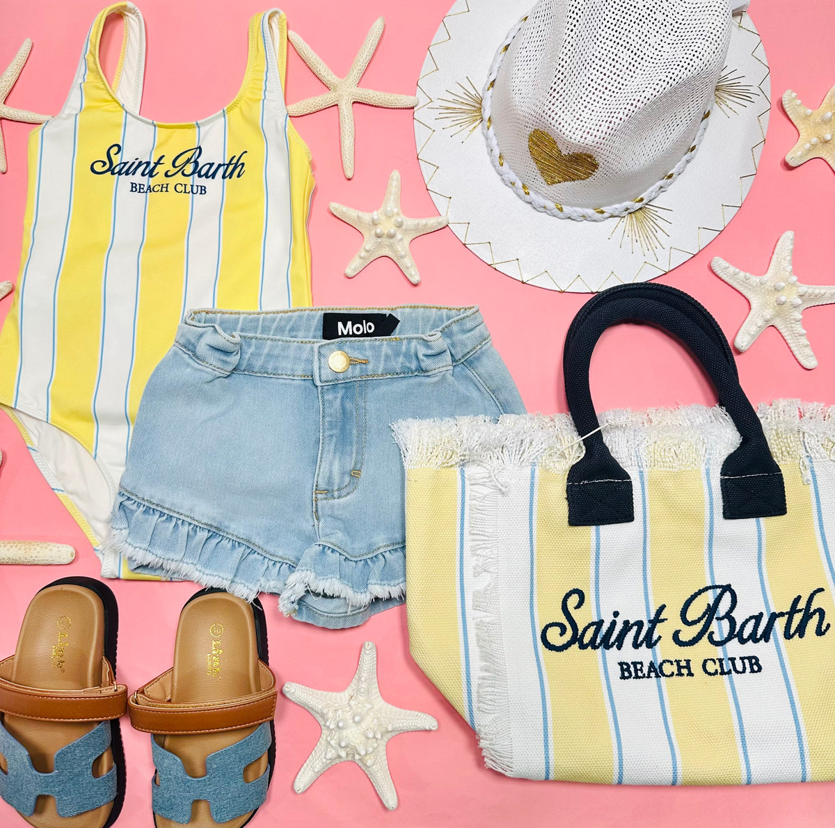SAINT BARTH BEACH CLUB STRIPE CARA ONE PIECE SWIMSUIT