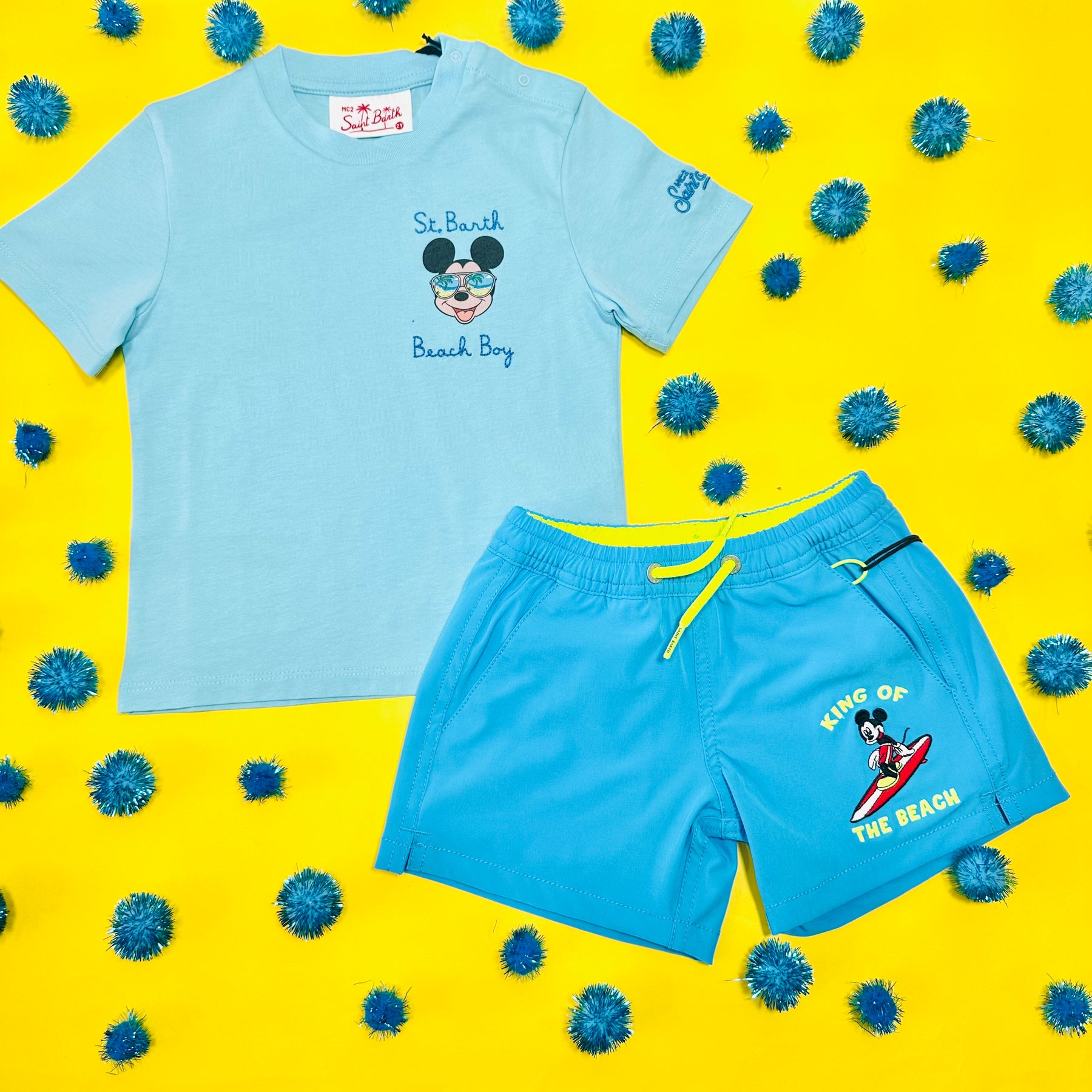 MICKEY KING OF THE BEACH SWIM TRUNKS
