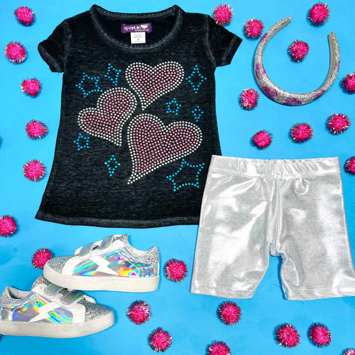 HEARTS AND STARS TSHIRT - SHORT SLEEVE TOPS