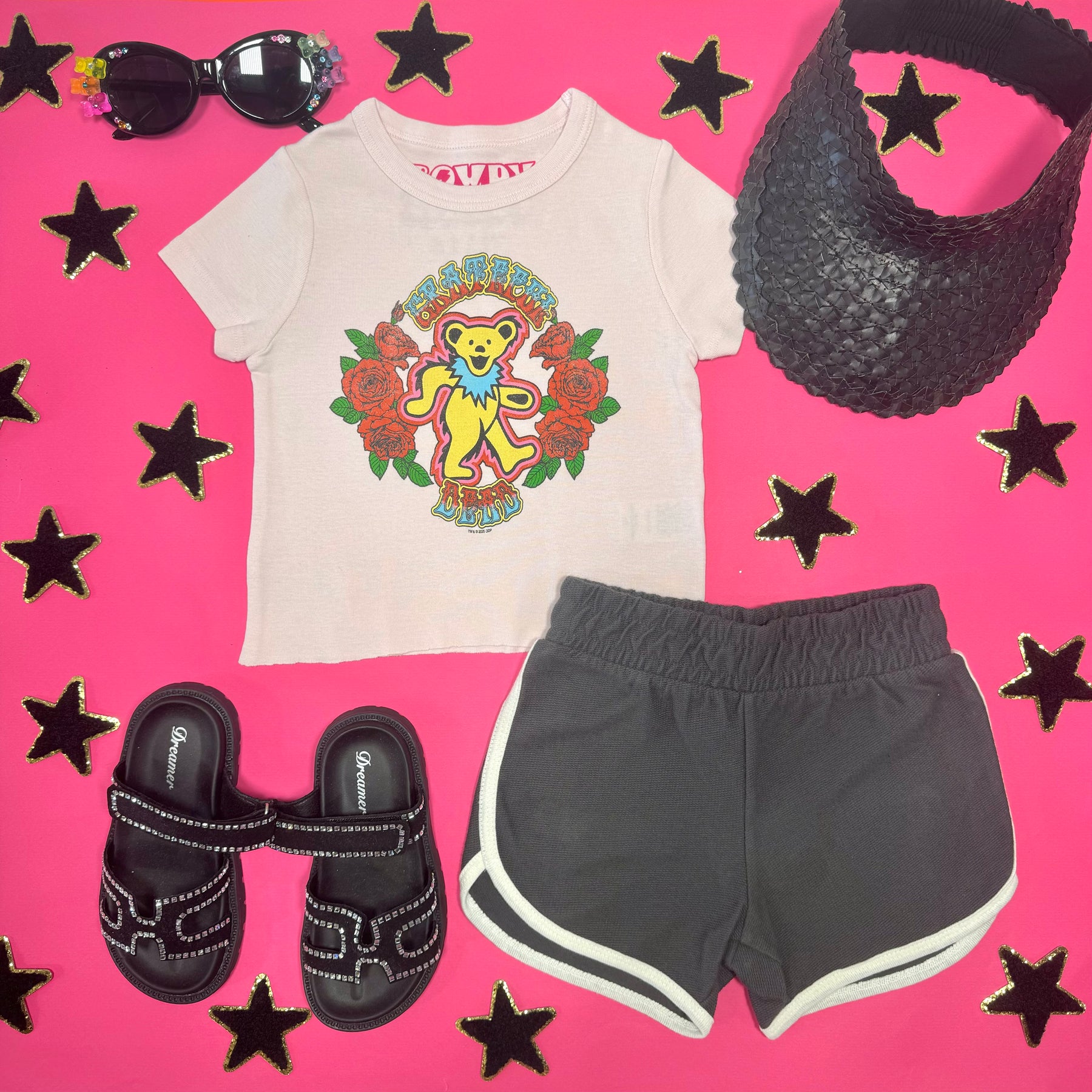 GRATEFUL DEAD BEAR FITTED TSHIRT - SHORT SLEEVE TOPS