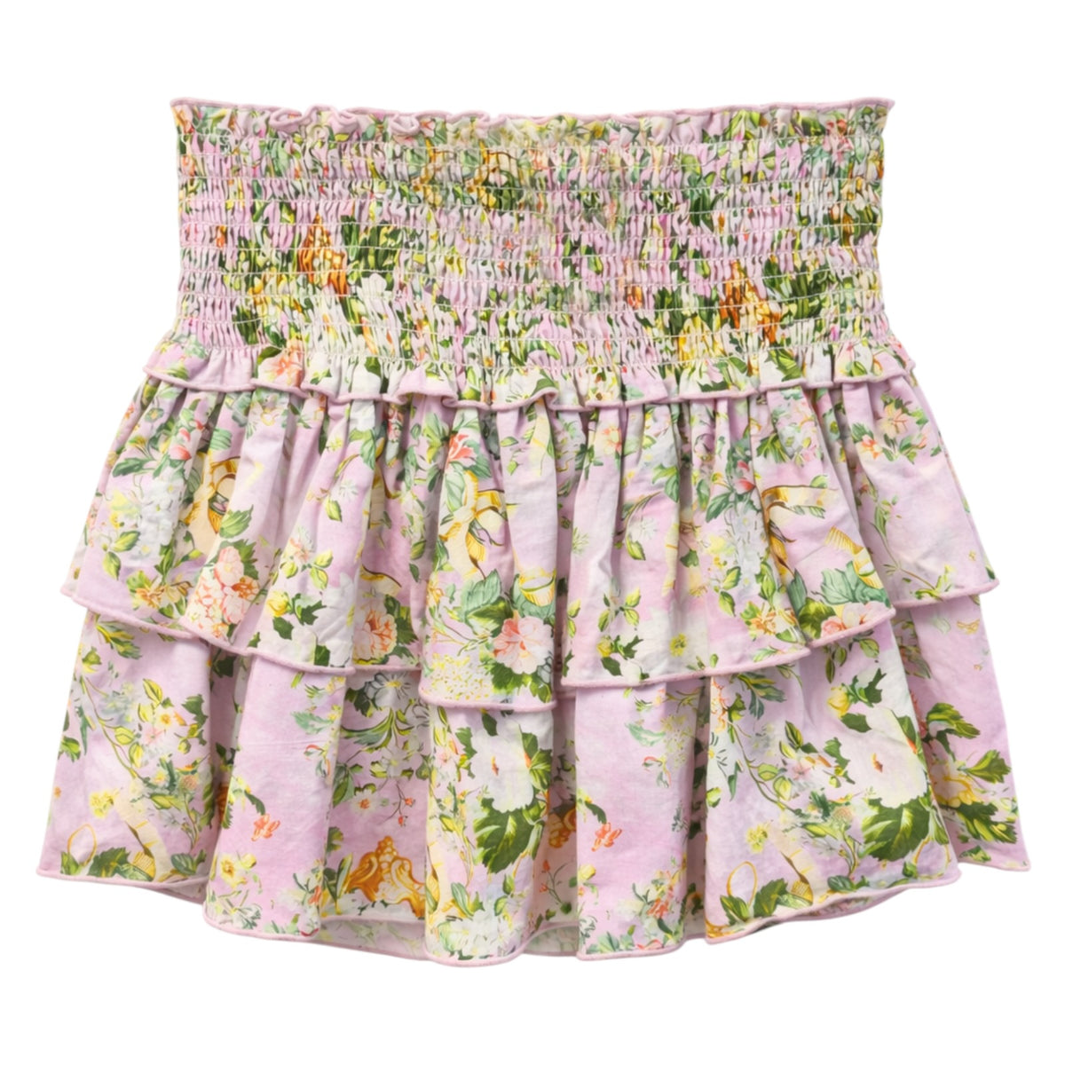 PINK BAROQUE BIANCA TIERED RUFFLE SKIRT (PREORDER)