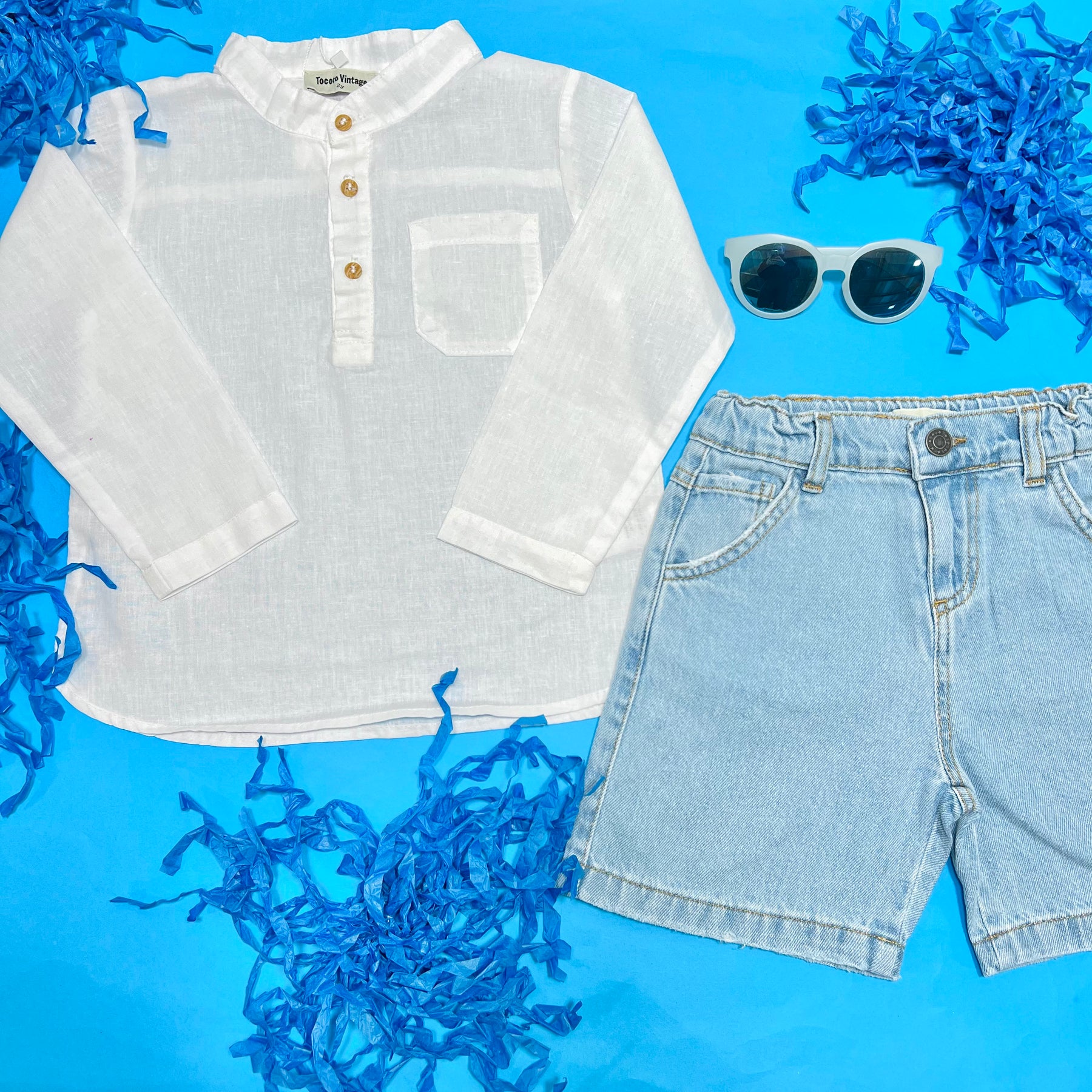 DENIM BERMUDA SHORTS - SHORTS