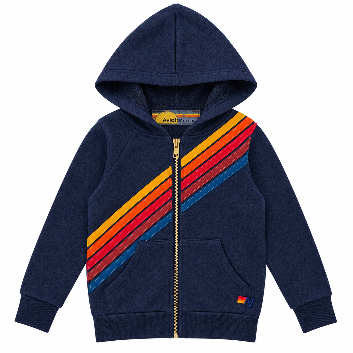 5 STRIPE MIDNIGHT ZIP UP HOODIE (UNISEX)