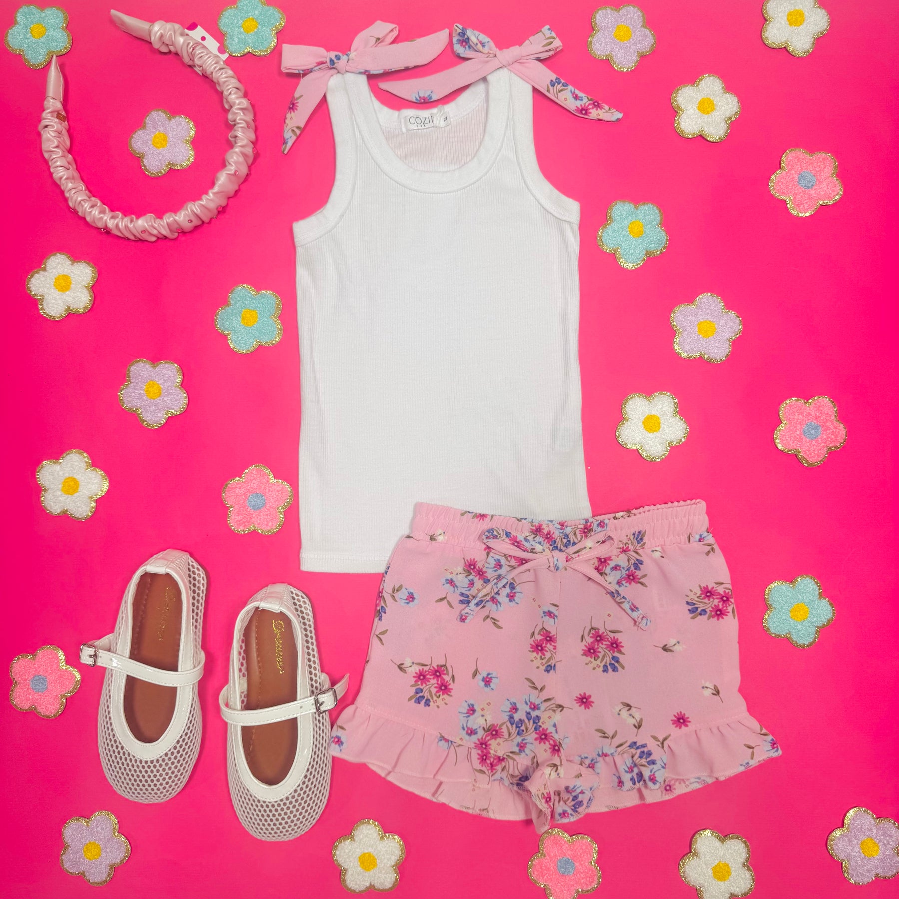 MINI FLORAL RUFFLE SHORTS - SHORTS