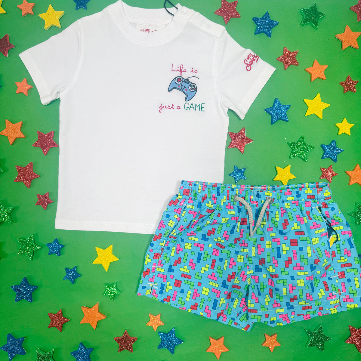 TETRIS SWIM TRUNKS - SWIM TRUNKS