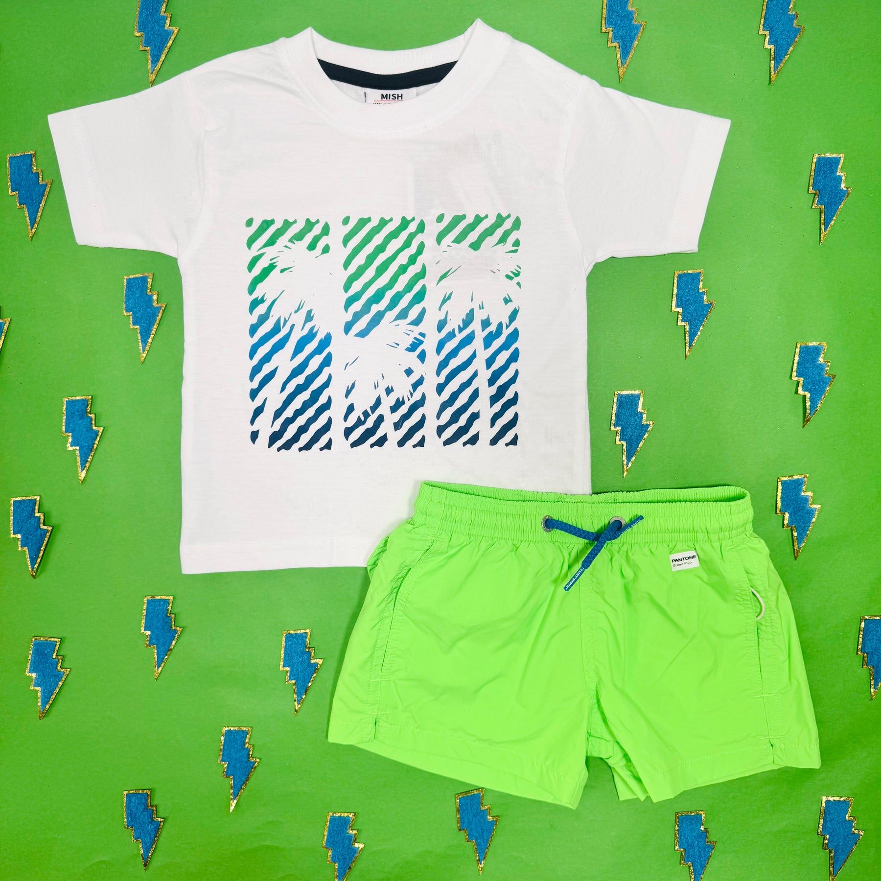 NEON PANTONE SWIM TRUNKS
