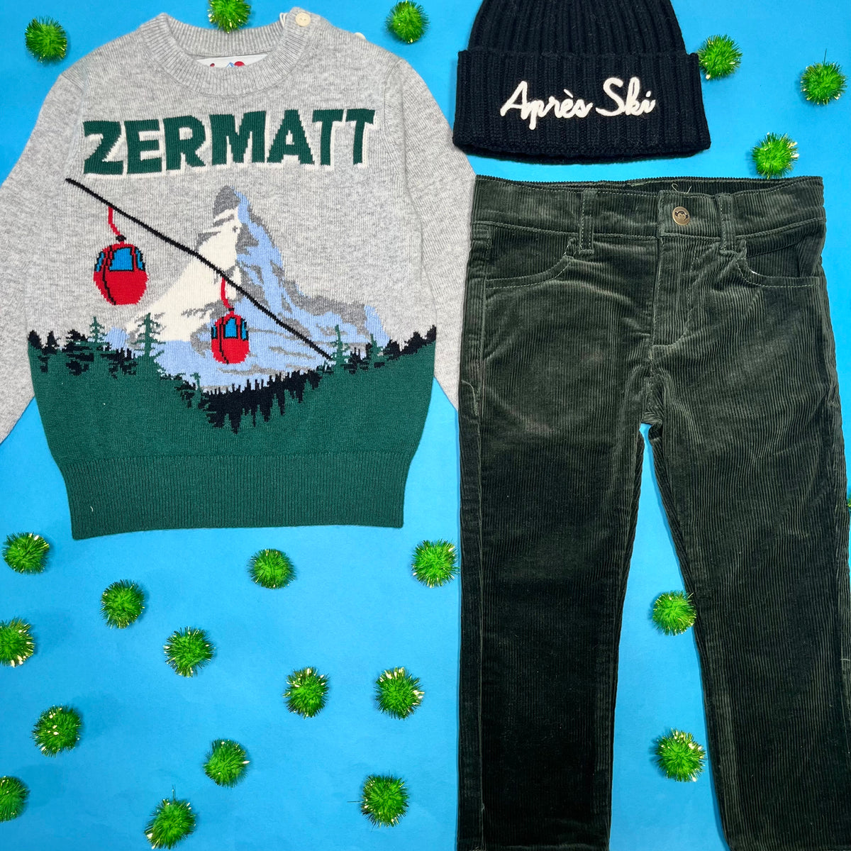 ZERMATT POSTCARD CABLE SWEATER - SWEATERS