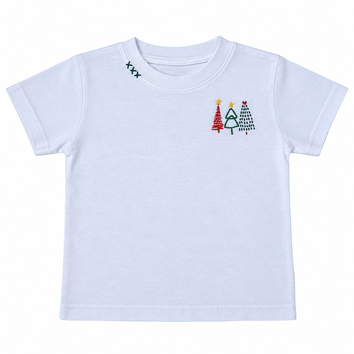 CHRISTMAS TREES EMBROIDERED TSHIRT (UNISEX) (PREORDER)