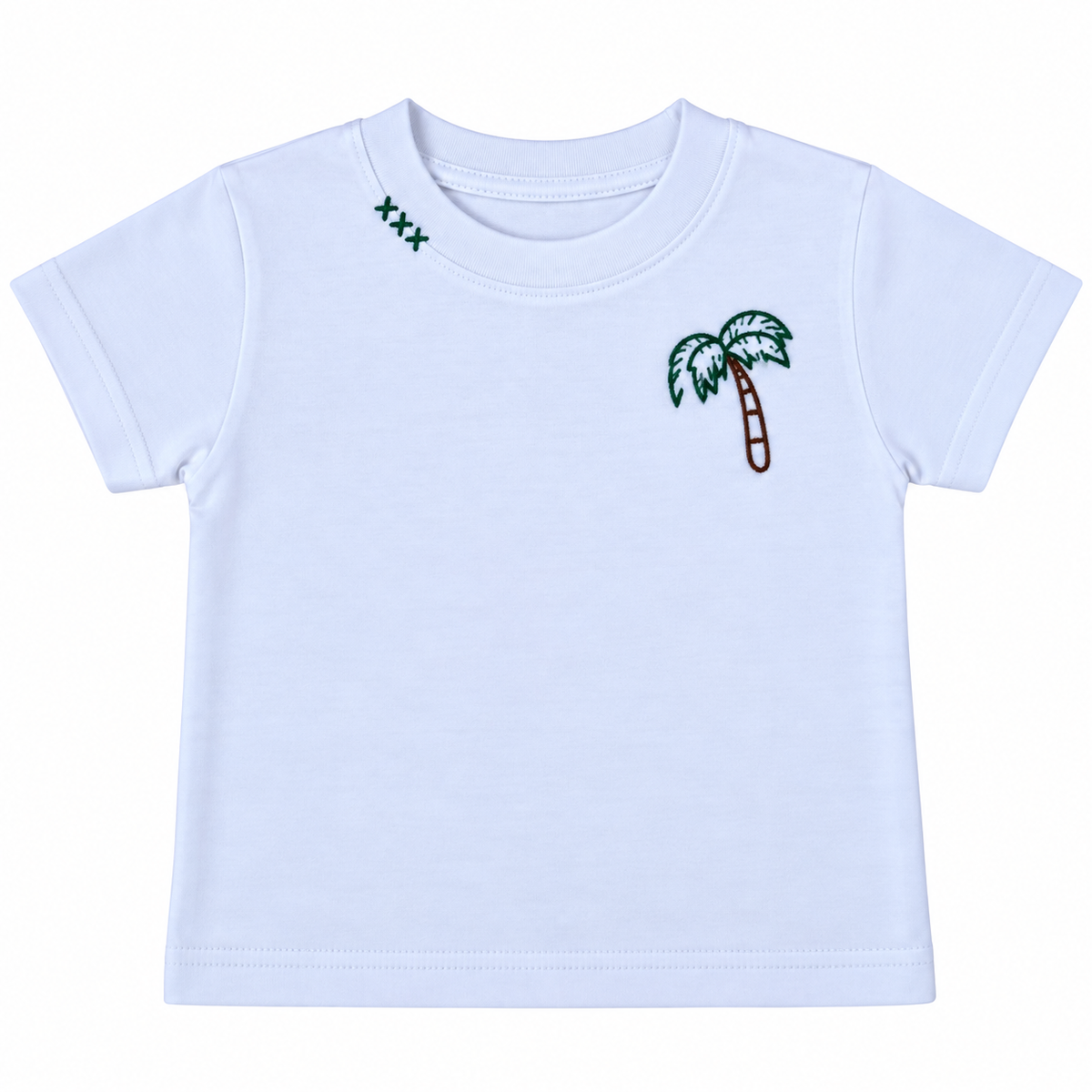 TROPICAL PALM TREE EMBROIDERED TSHIRT (PREORDER)