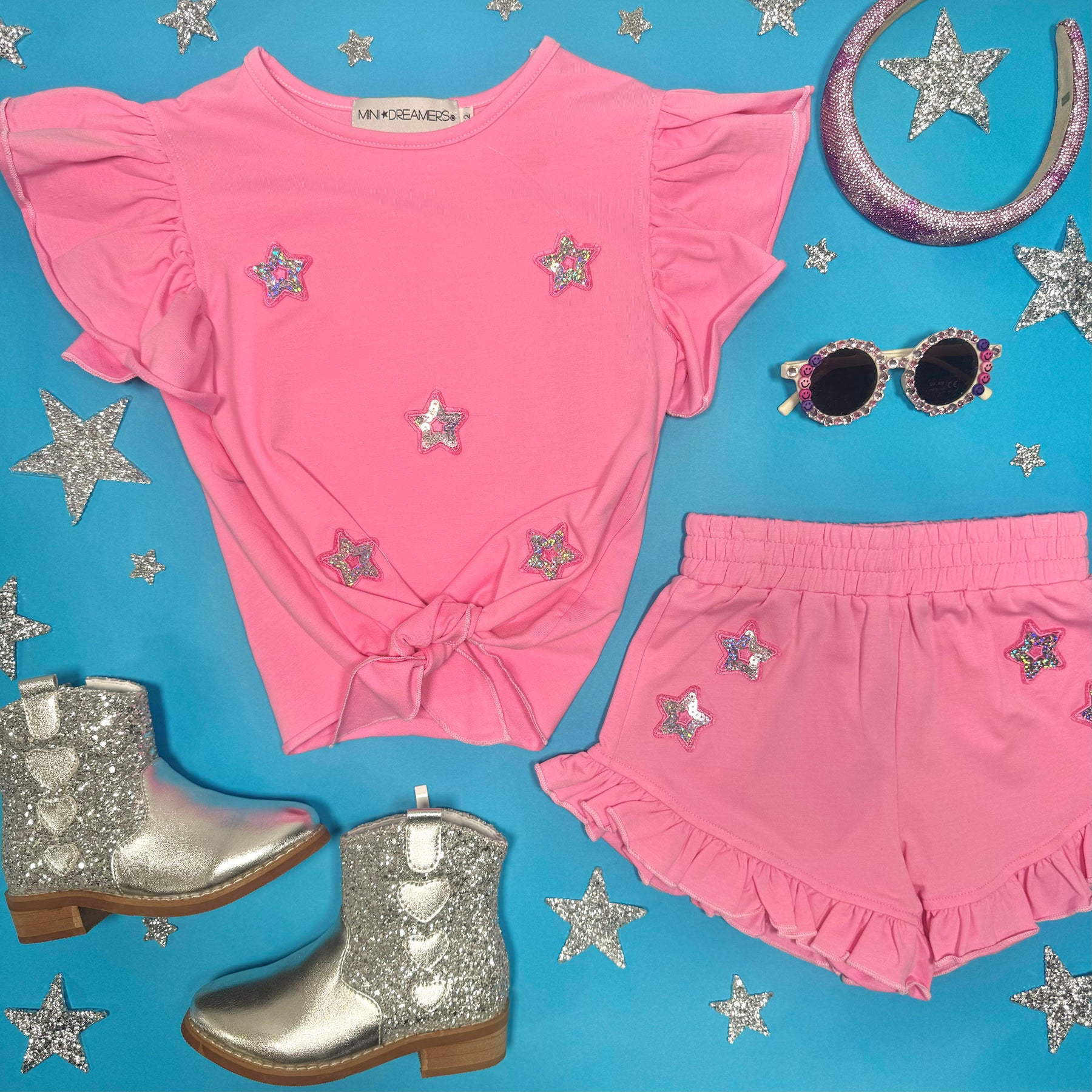 ZOEY STARS TOP AND SHORTS SET - SET