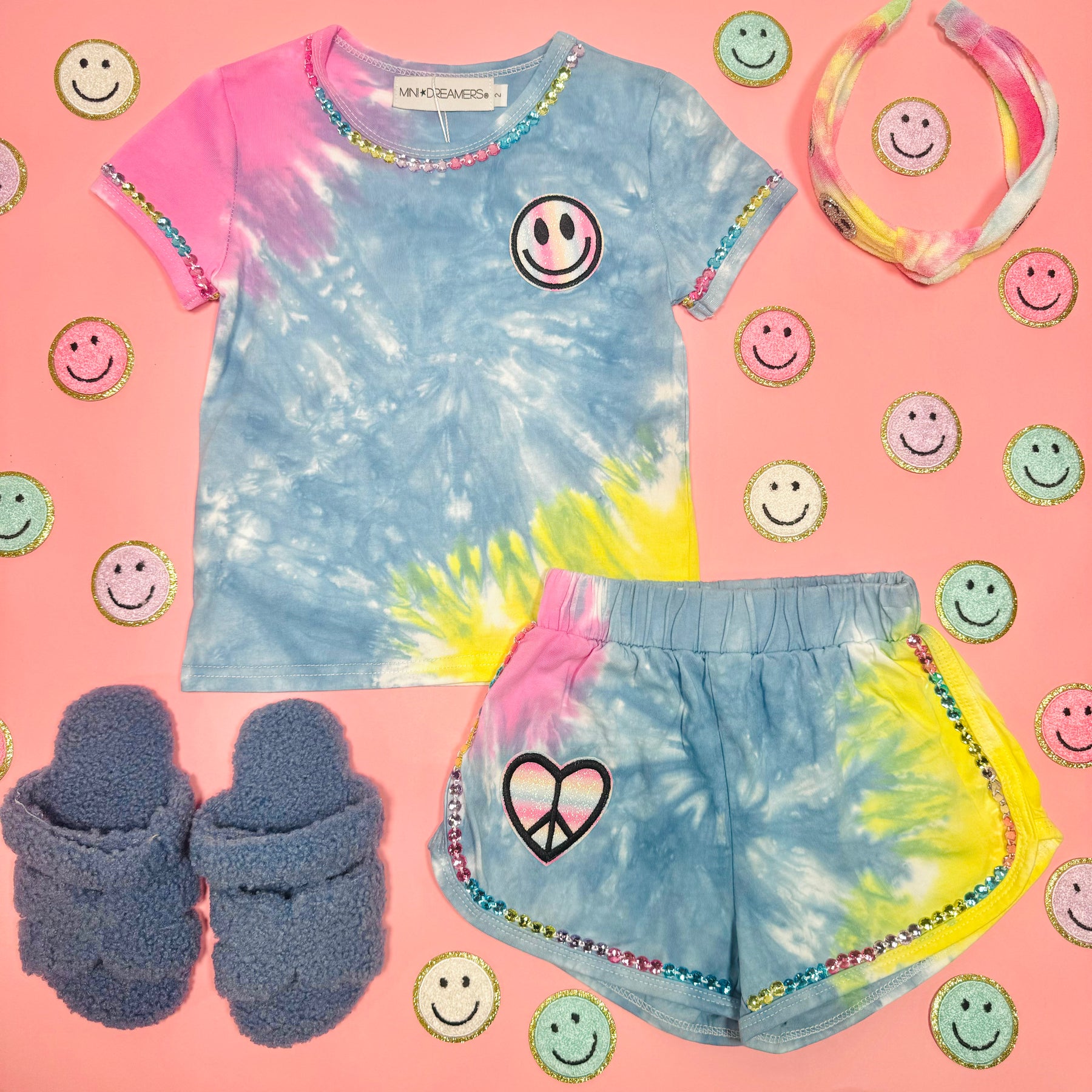 HAZEL TIE DYE TOP AND SHORTS SET - SET