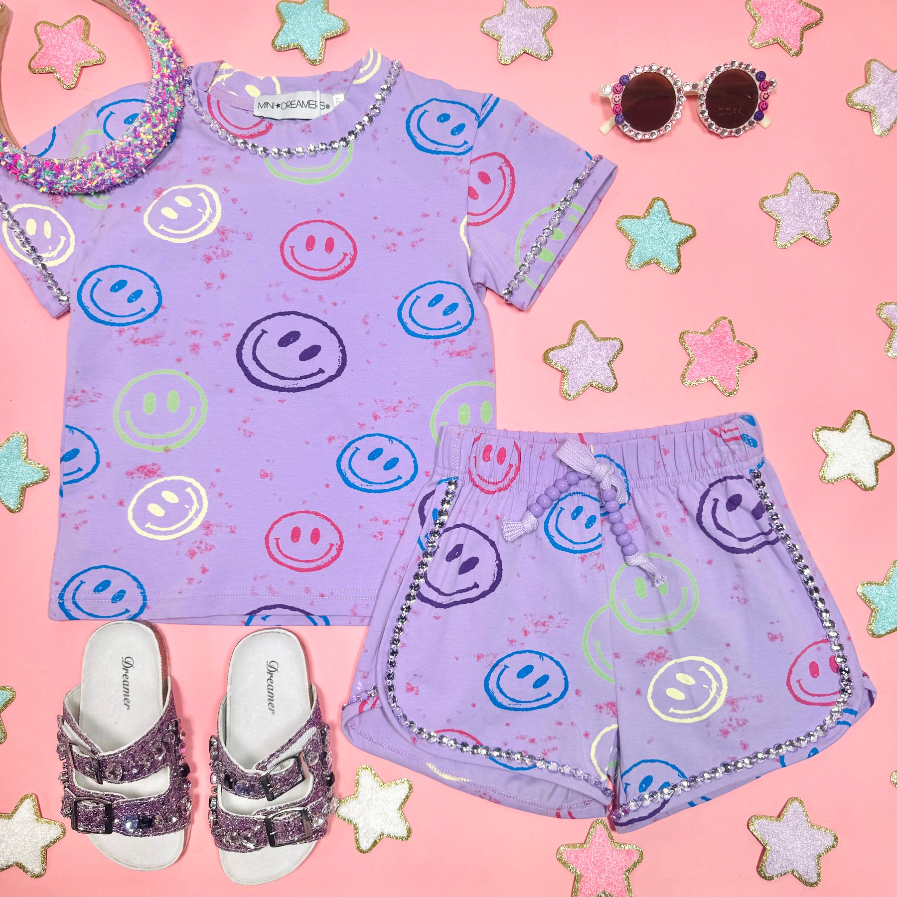 MADDIE SMILEY TOP AND SHORTS SET - SET
