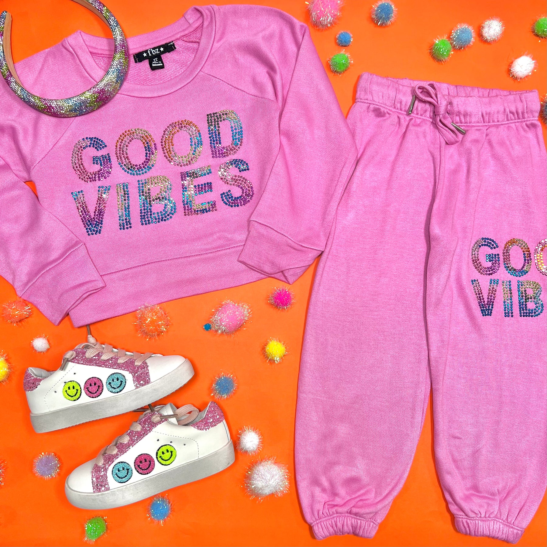 GOOD VIBES CRYSTAL SWEATSHIRT