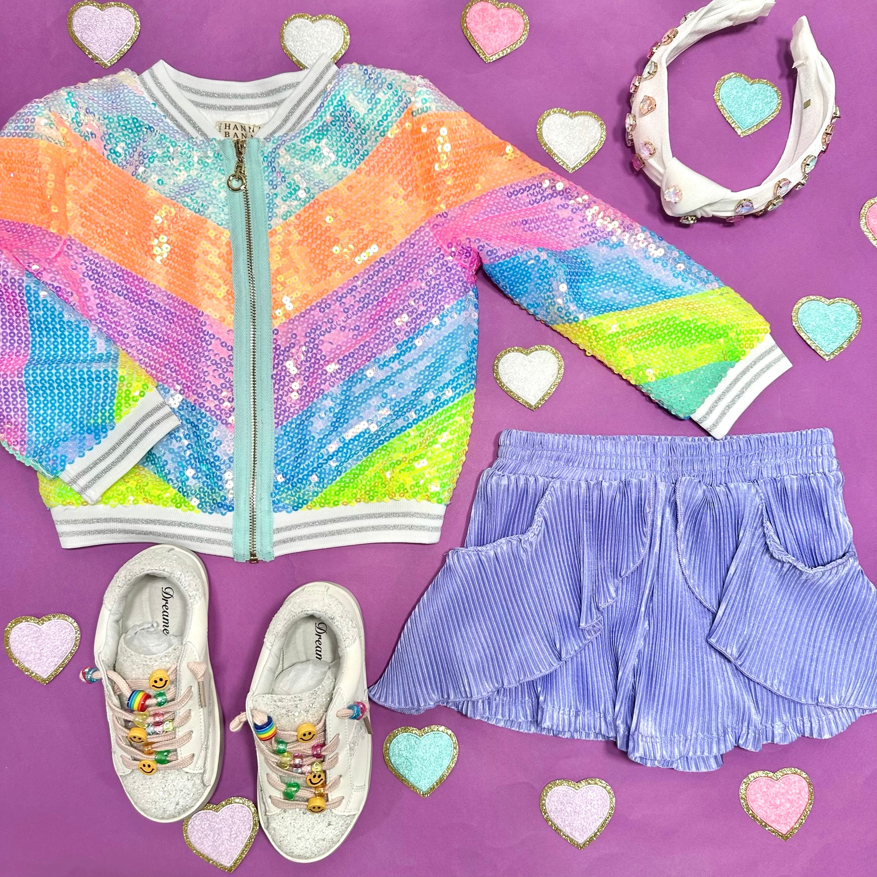 CHEVRON SEQUIN JACKET - JACKETS