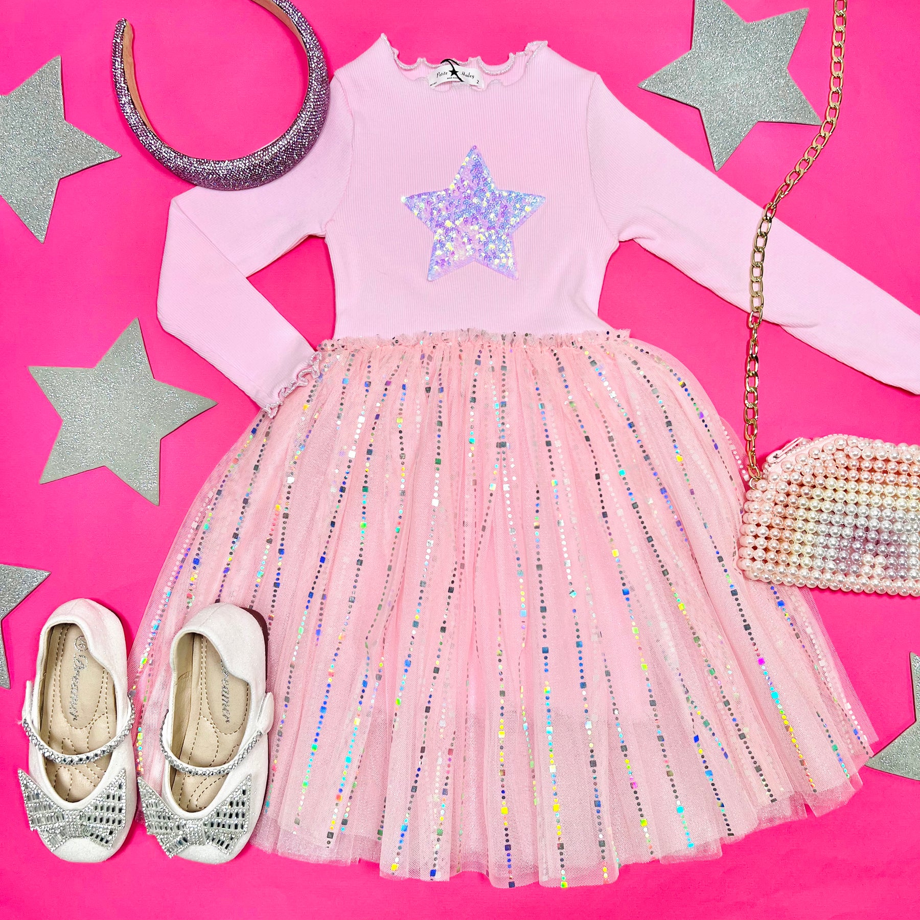 STARS IRIDESCENT TUTU DRESS