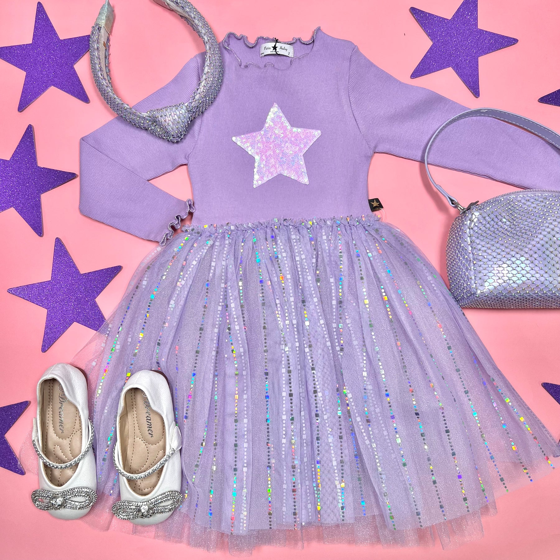 STARS IRIDESCENT TUTU DRESS