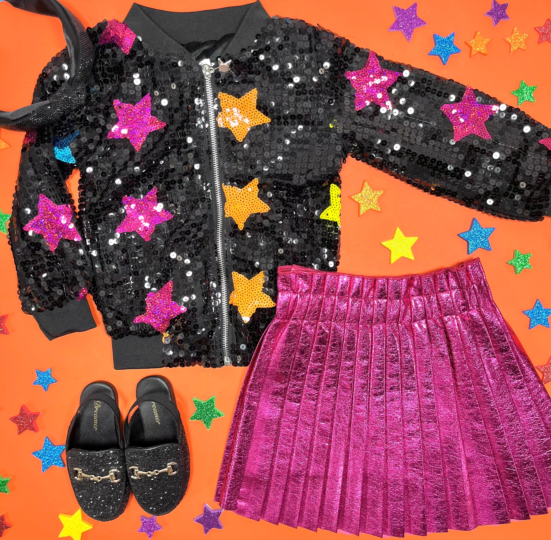 RAINBOW STARS SEQUIN JACKET