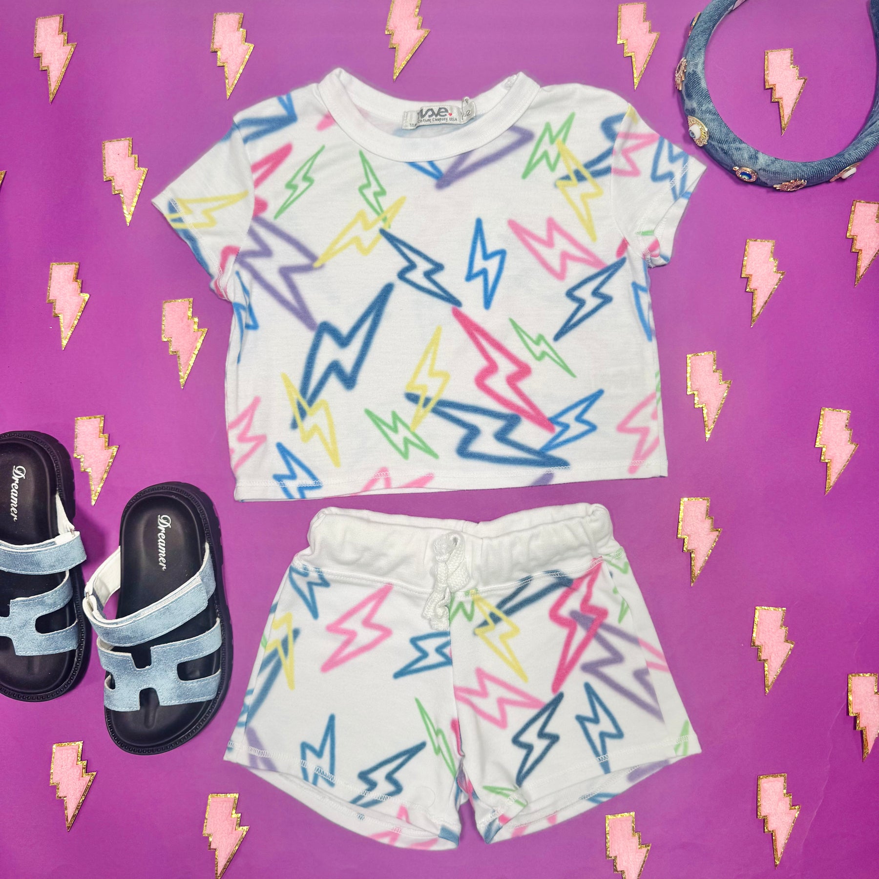 MIXED BOLT SHORTS - SHORTS