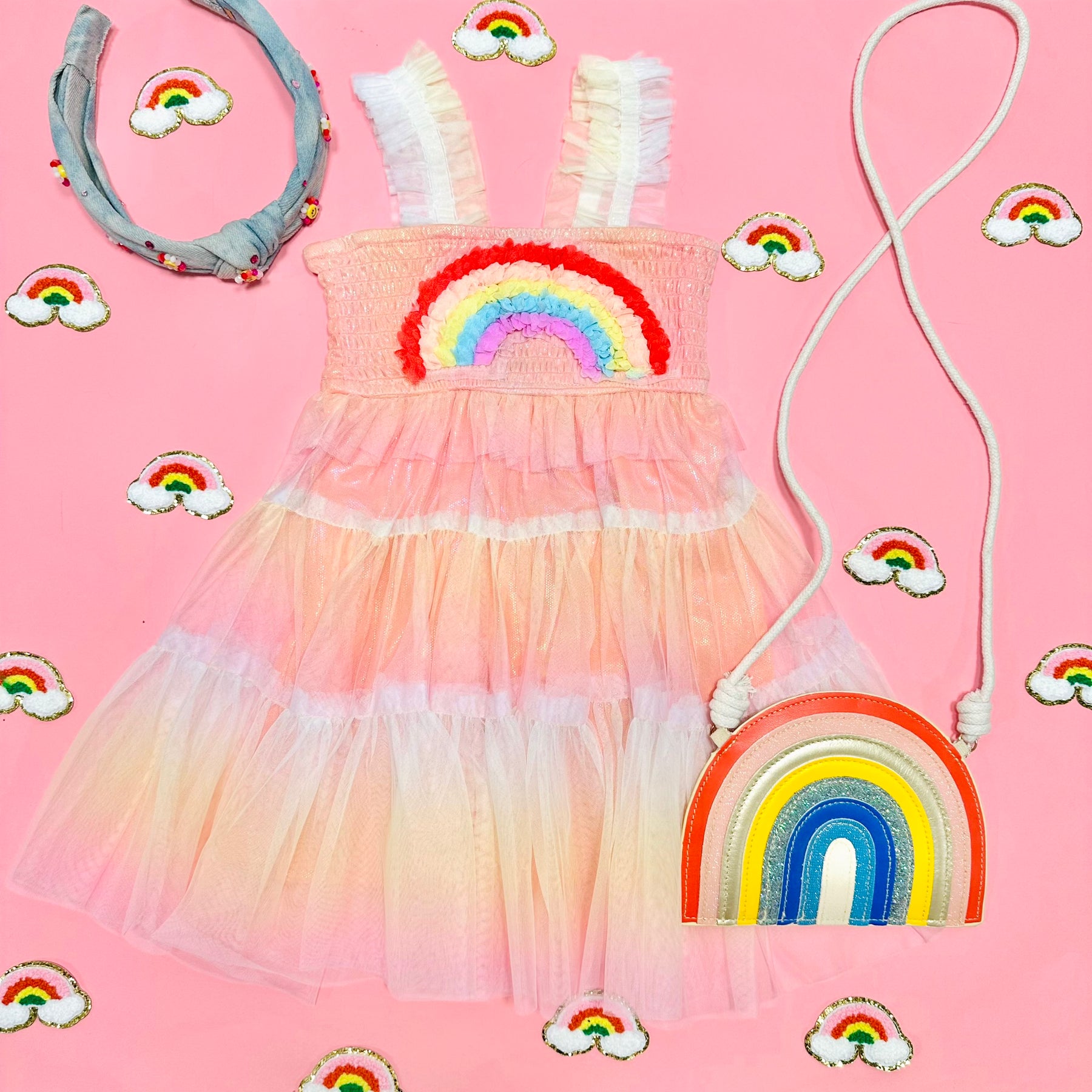 RAINBOW MESH DRESS