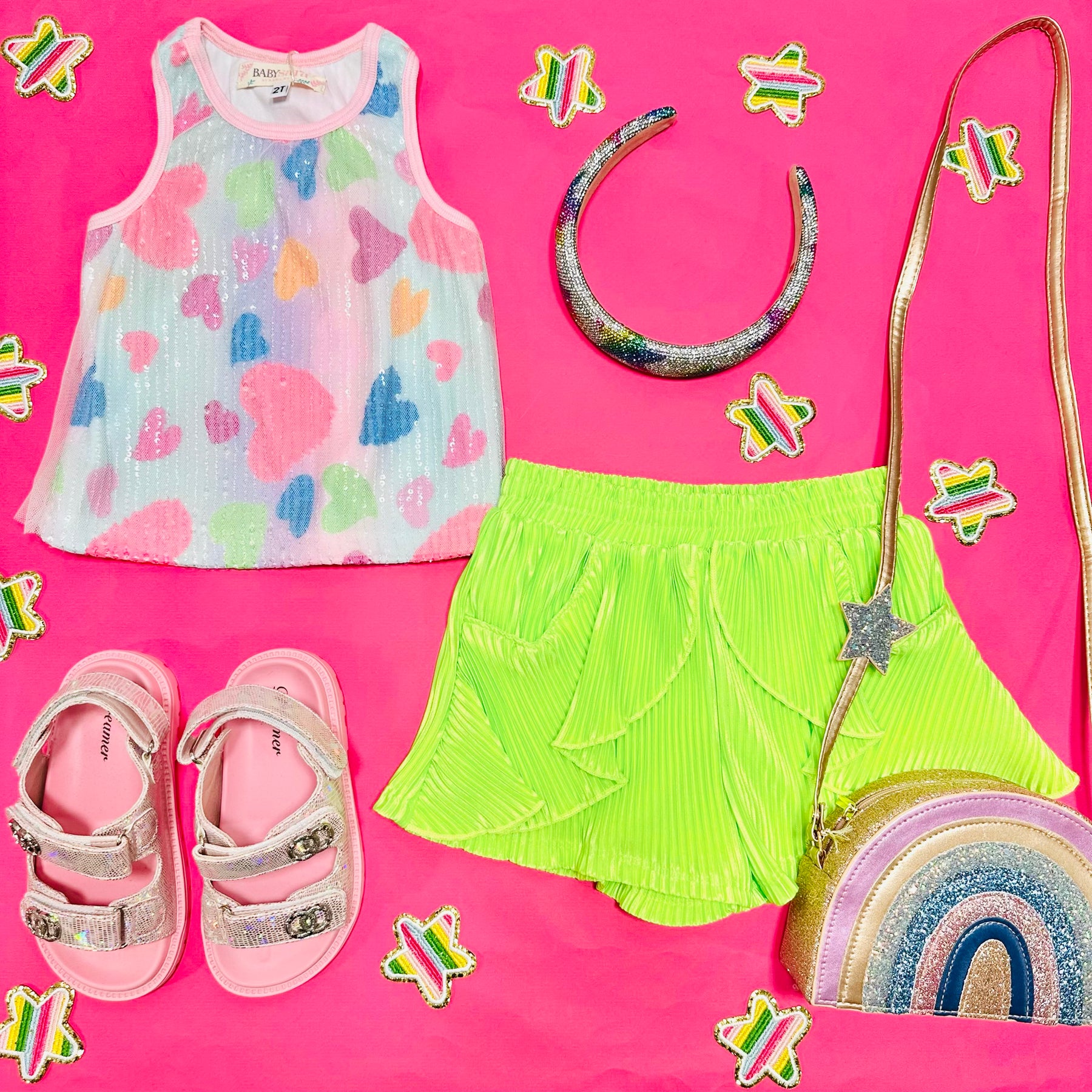 HEARTS SEQUIN TANK TOP - TANK TOPS