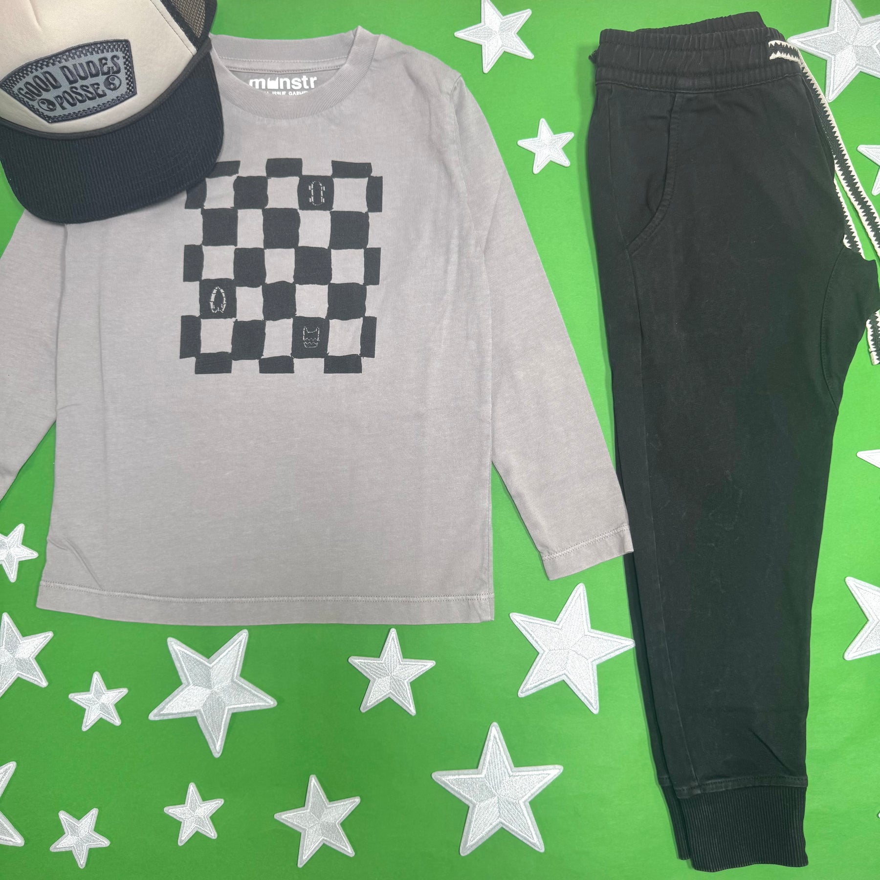 CHECKMATE LONG SLEEVE TSHIRT - LONG SLEEVE TOPS