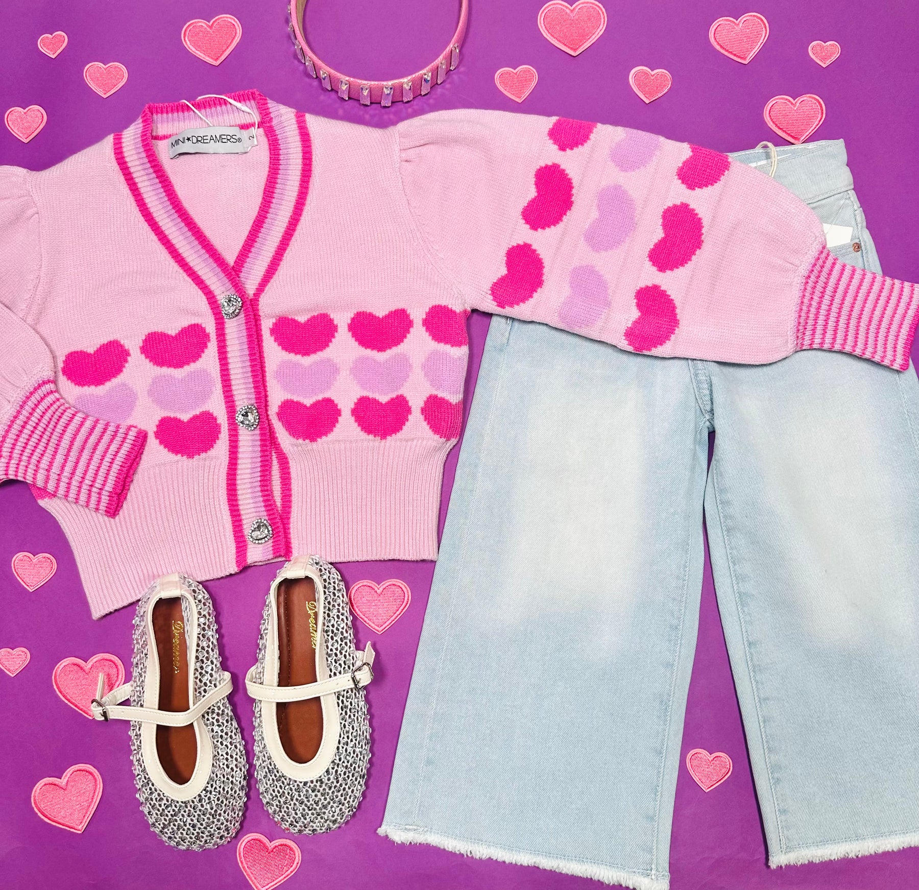 CELINE HEART CARDIGAN - CARDIGANS