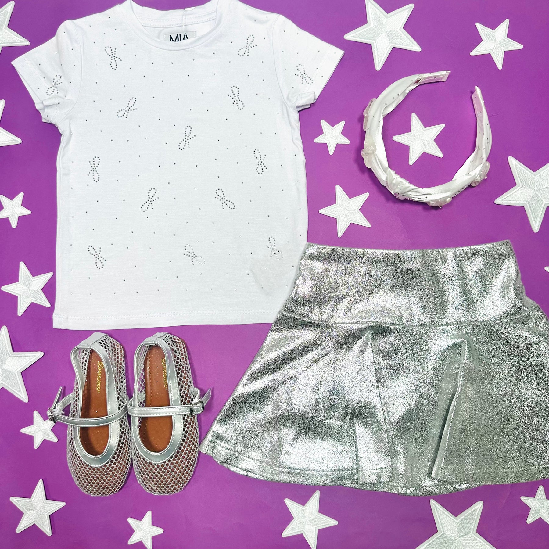 METALLIC SKIRT - SKIRTS