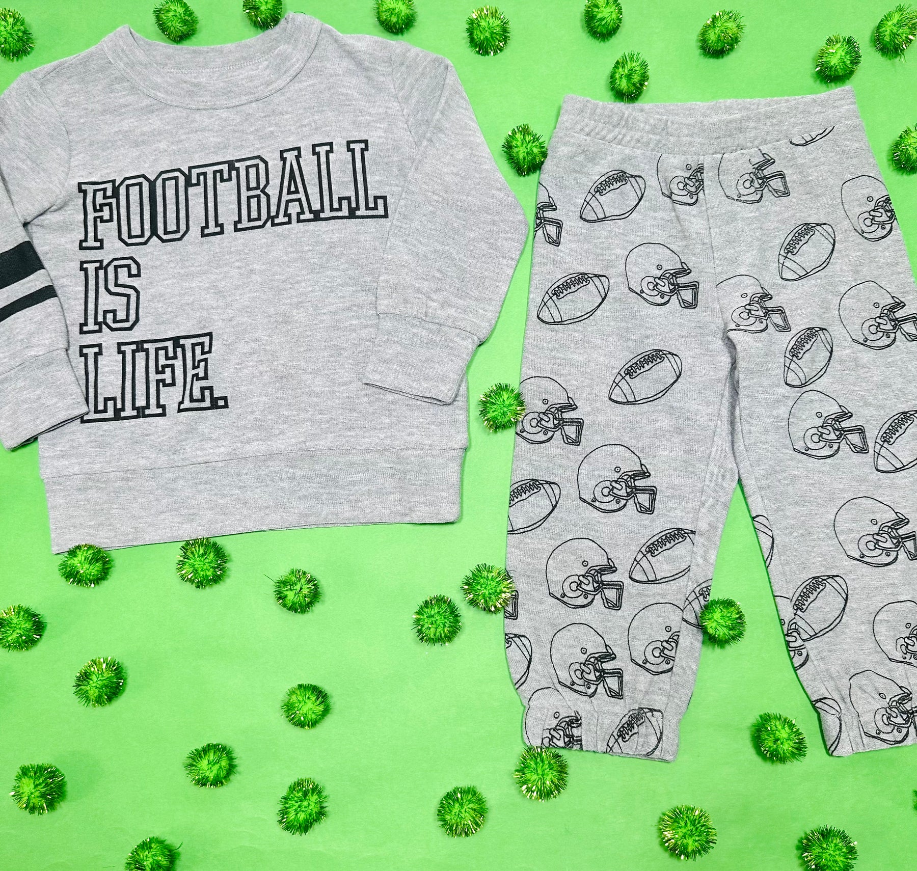 FOOTBALL IS LIFE COZY KNIT SWEATSHIRT
