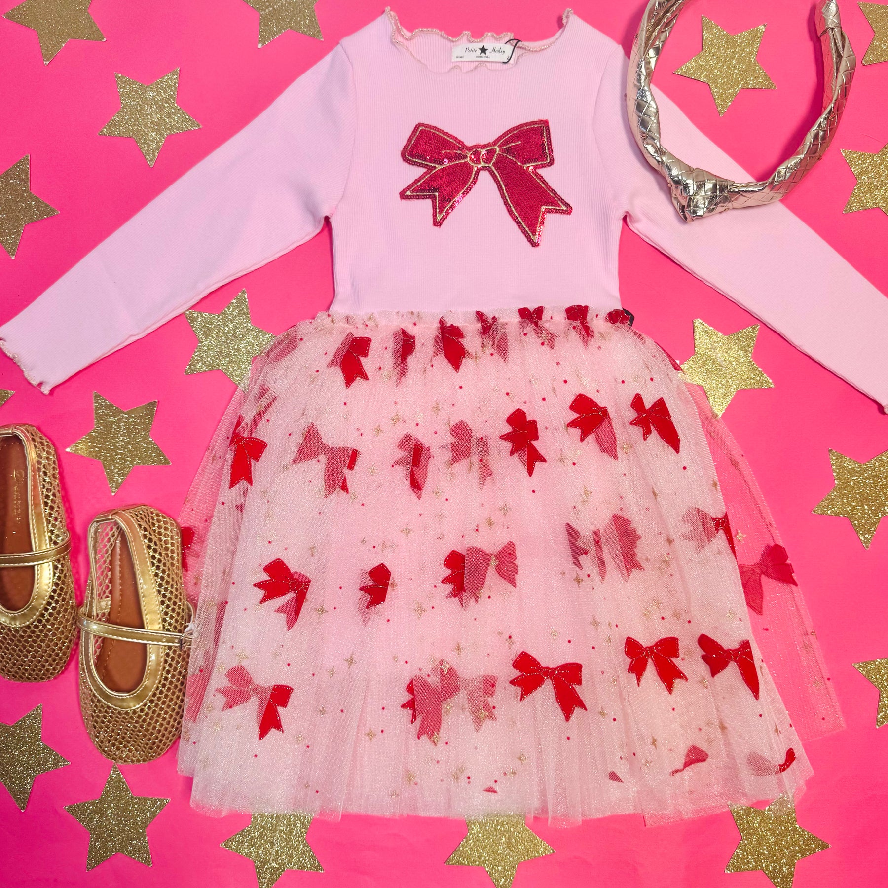 EVELYN BOW TUTU DRESS - DRESSES