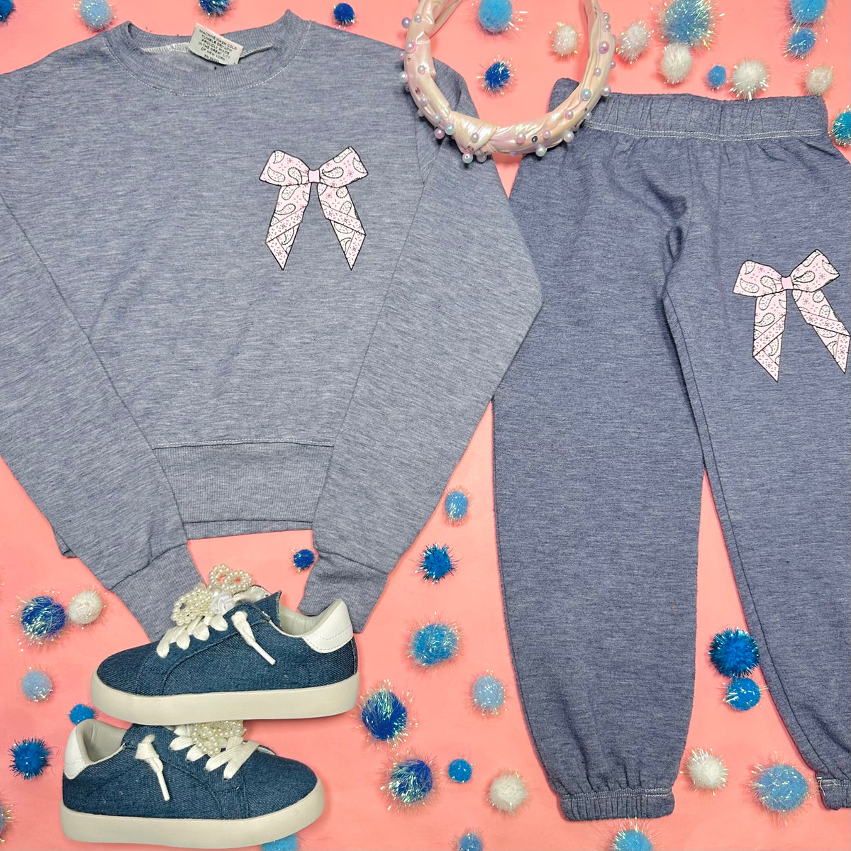 BANDANA BOW SWEATSHIRT