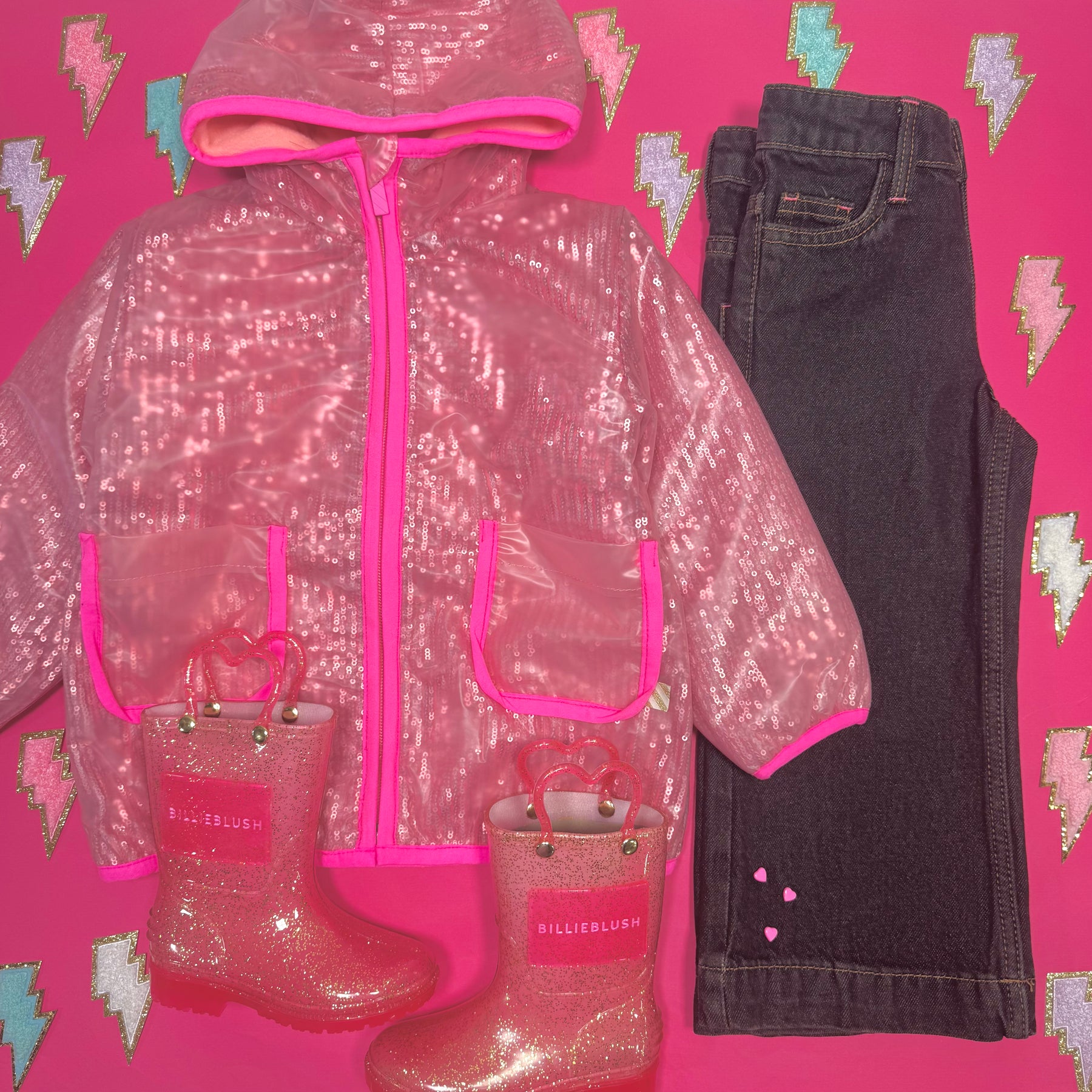 SEQUIN RAINCOAT JACKET - JACKETS